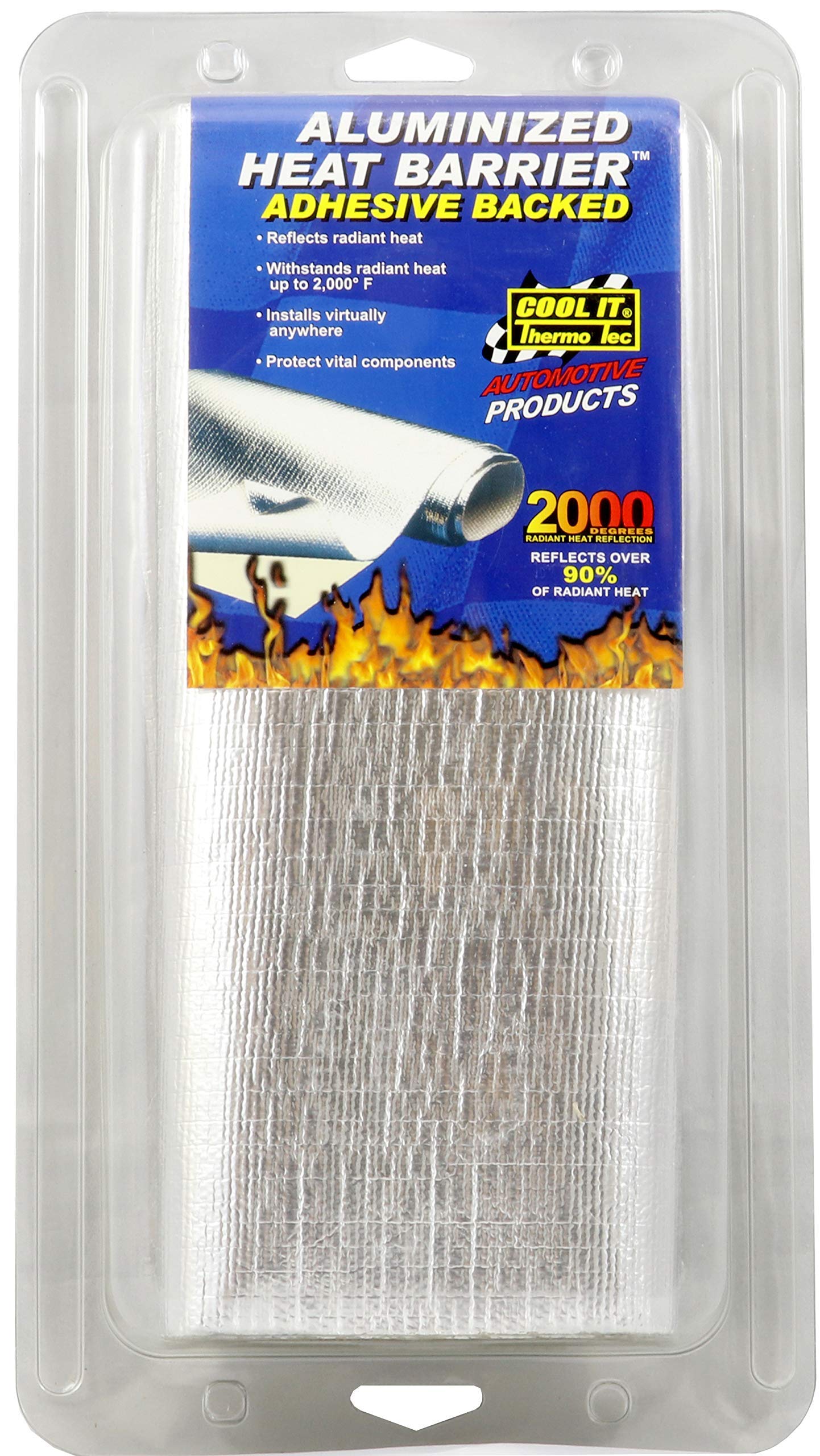 Thermo-Tec 13575 Adhesive Backed Aluminized Heat Barrier, 12&quot; x 24&quot;