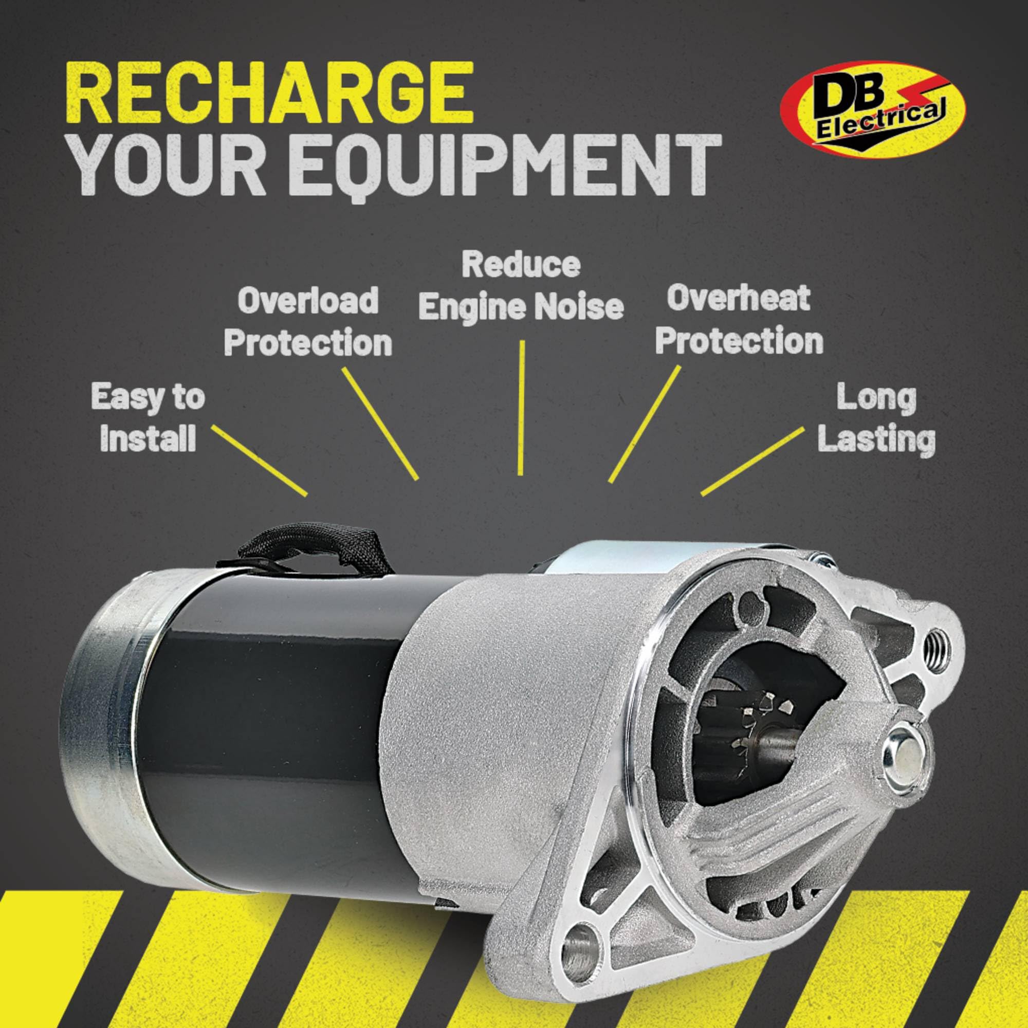 Db Electrical 410-48015 Starter Compatible With/Replacement For Jeep 4.0L Cherokee 1987-1998 4.0L Grand Cherokee 1993-1998 5.9L