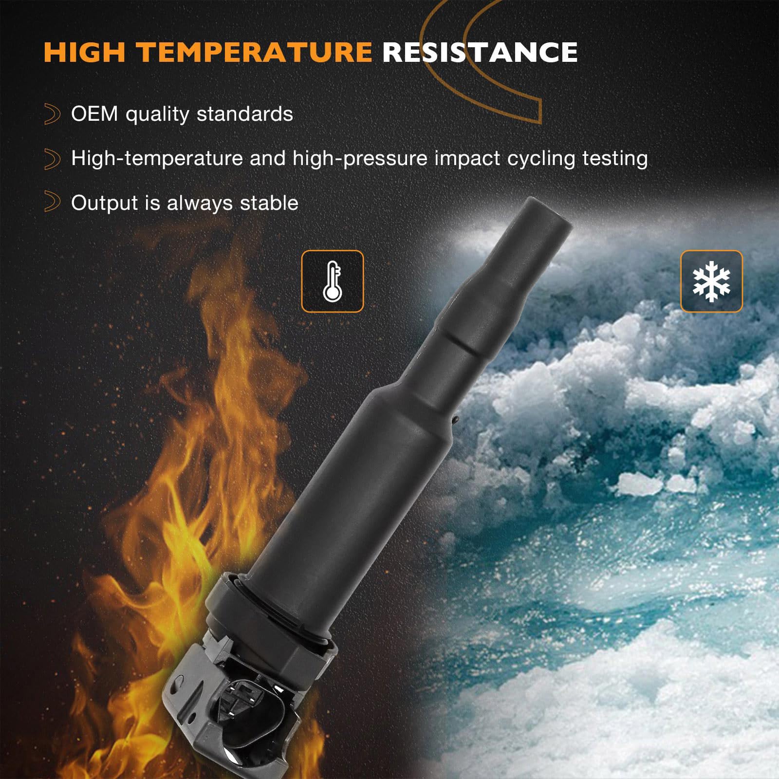 Hqpasfy Ignition Coil Pack Set Of 6 Compatible With Bmw 325I 335I 525I 550I 650I M3 M5 X5 X6 & More Replaces# 0221504470, 121375