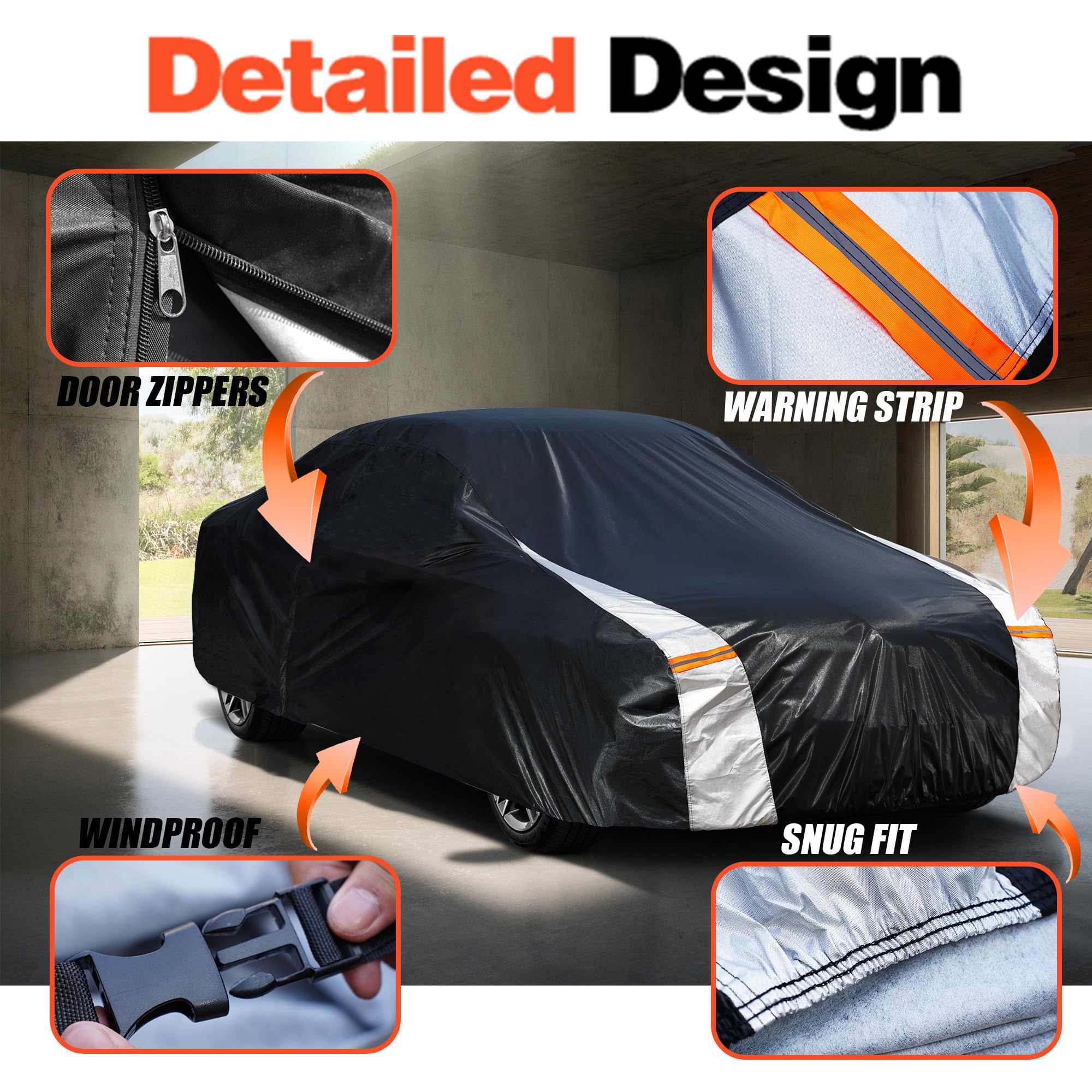 Cotryvox Car Cover For Chevrolet Corvette C4/C5/C7/C8 Coupe Convertible Targa (1980-2025) All-Weather Outdoor Waterproof Rain Sn