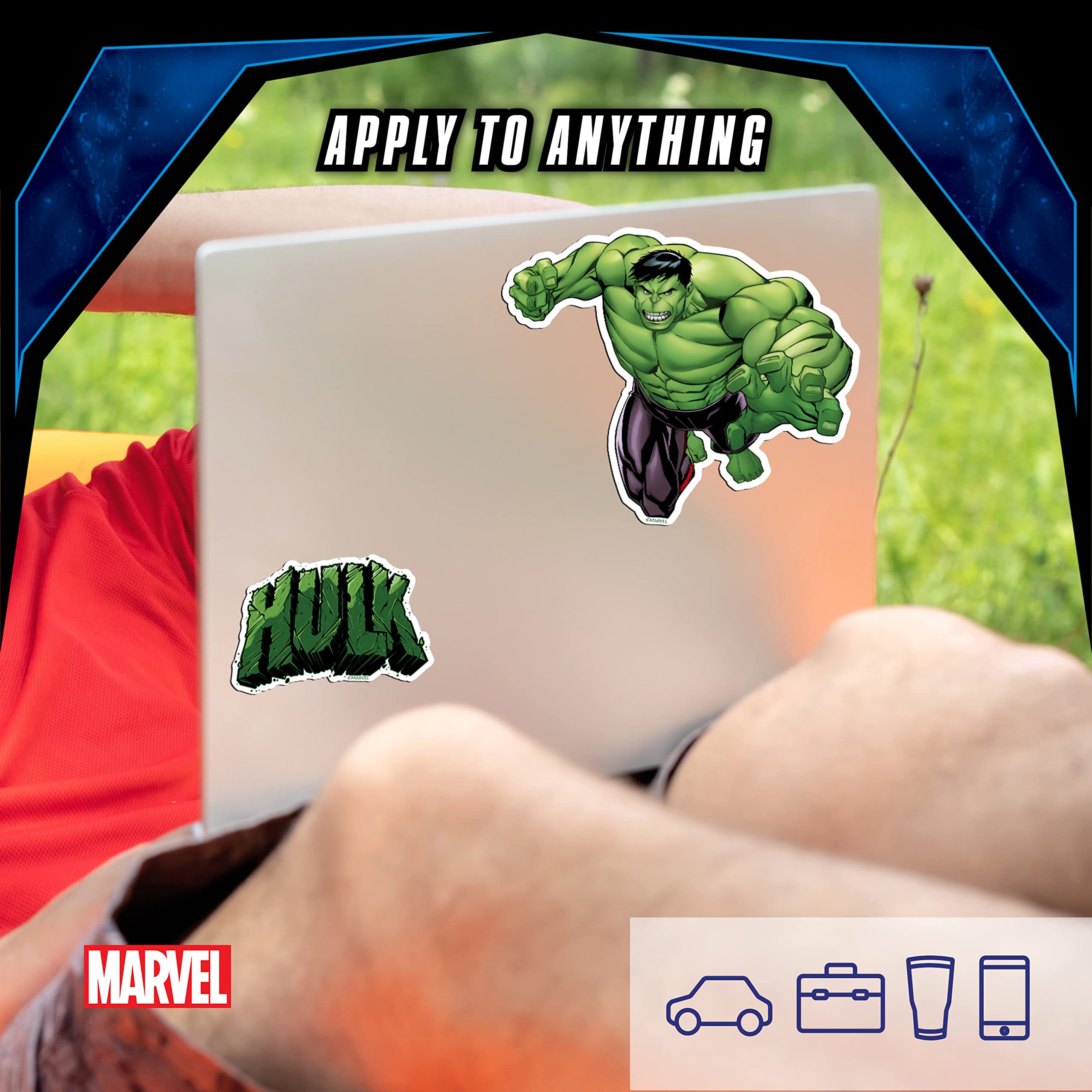 Marvel Incredible Hulk Fist Vinyl Decals - Set Of 3 Outdoor Rated Stickers For Car, Laptop, Computer, Water Bottle - Marvel Stickers For Kids And Adults