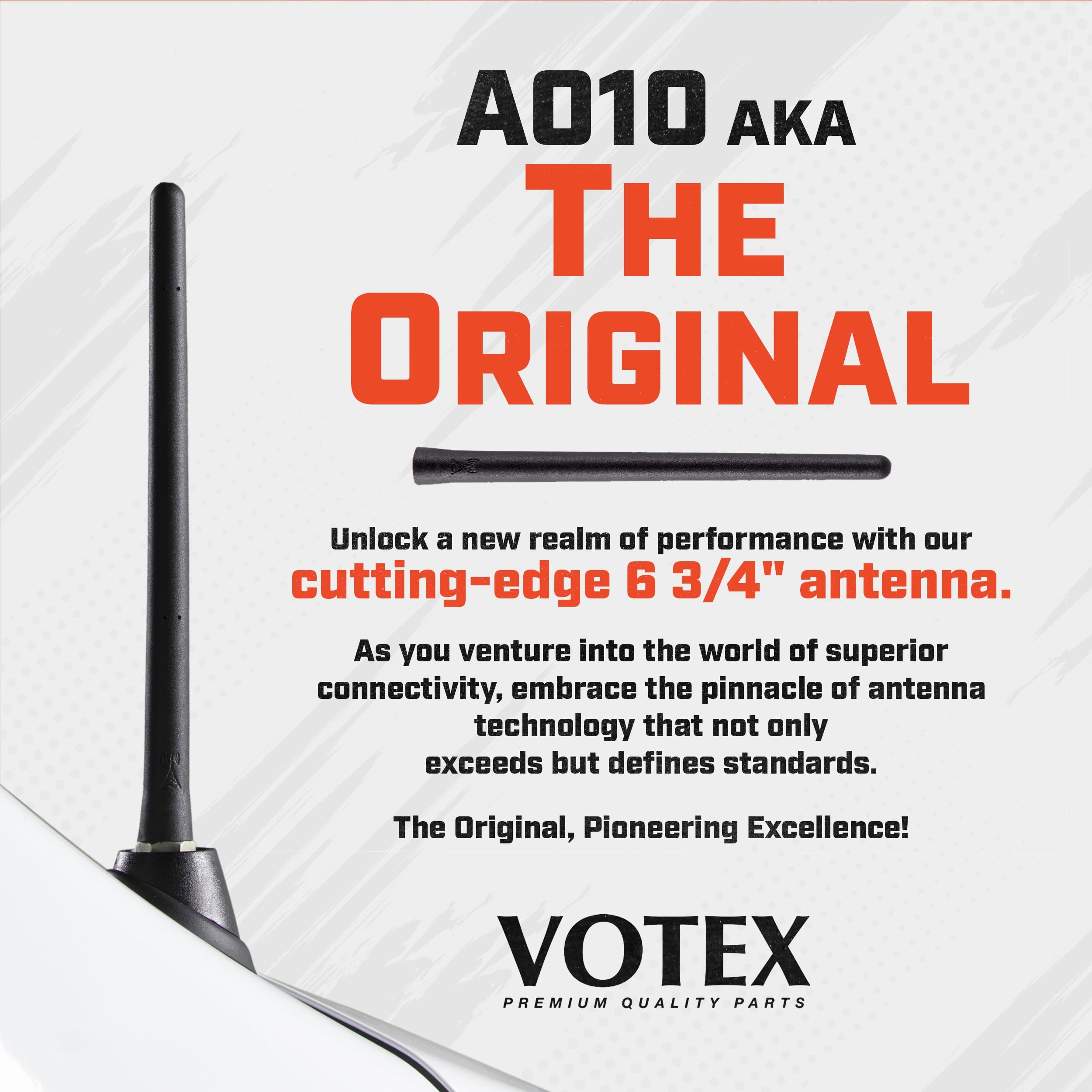 Antennamastsrus - Short Rubber Antenna Fits Ford F-150 - F-150 Raptor (2009-2025) - Usa Stainless Steel Threading - The Original