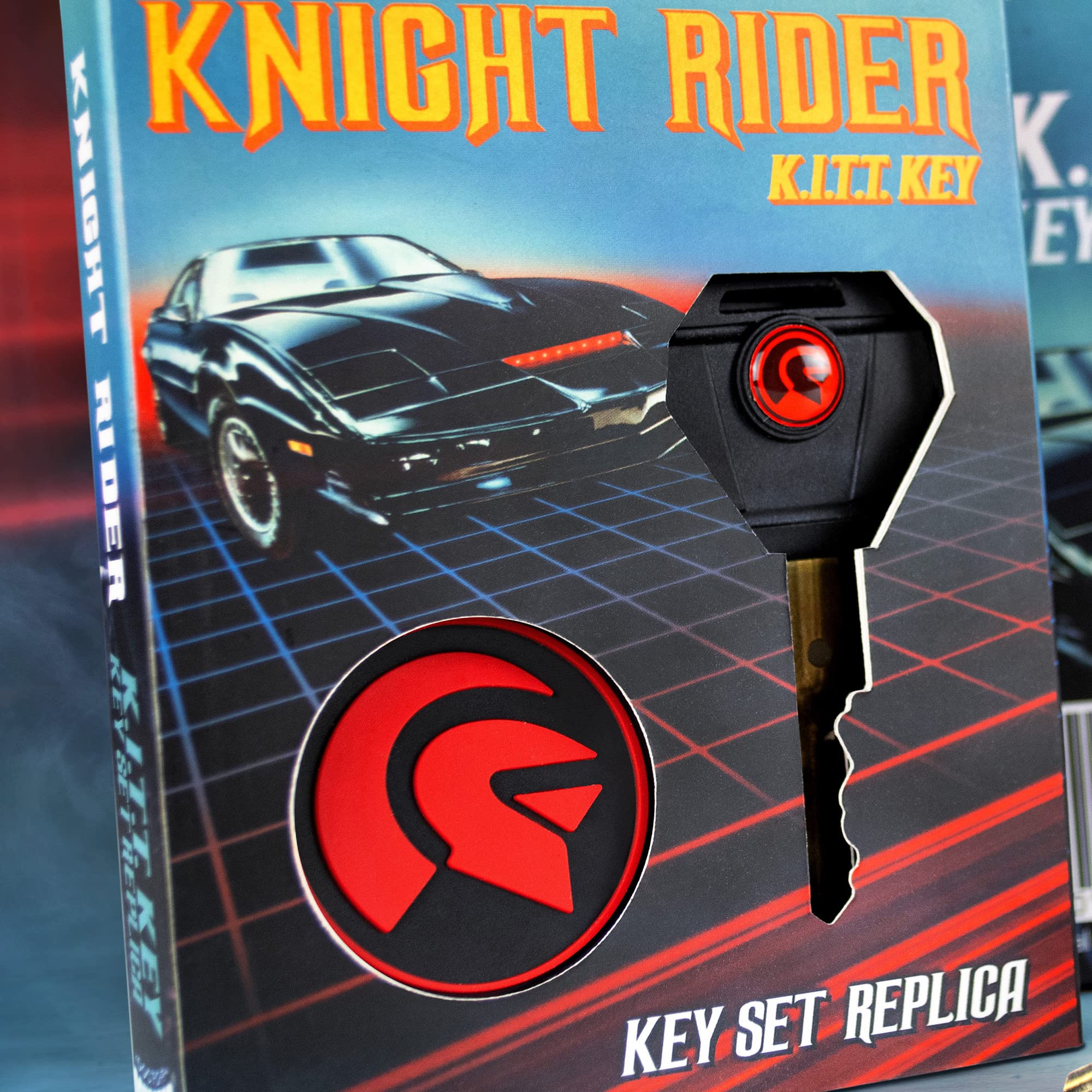 Doctor Collector Knight Rider K.I.T.T Keychain - Officially Licensed, Medium Size, Multicolor, Plastic Material, Model DCKITT03