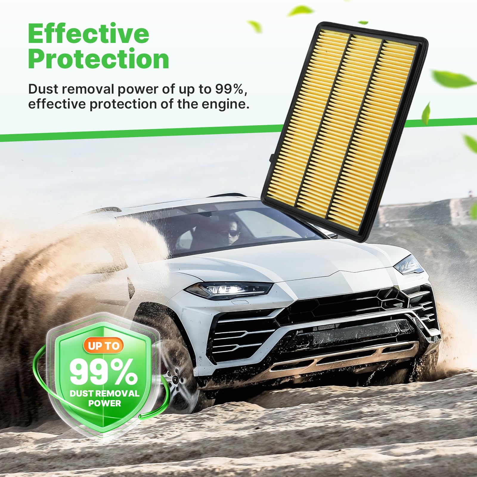 RVgolf 2PCS Engine Air Filter Fit for Infiniti QX50 2019-2025 (2.0L), QX55 2022 2023 2024 2025 Air Filter Replacement Engine Fil