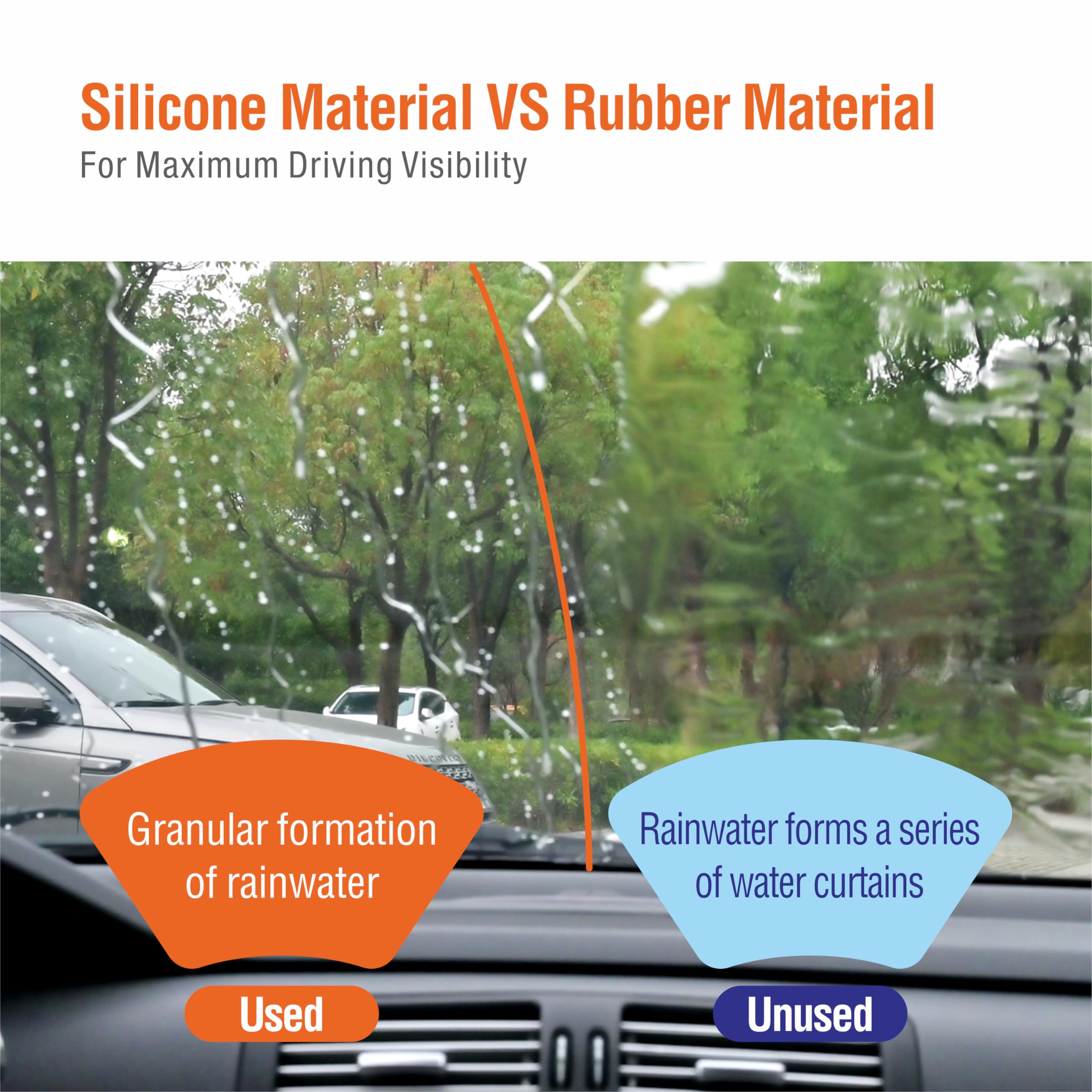 Wowiper Silicone Windshield Wipers 24 And 19 Replacement For Toyota Camry 2006-2001/Chevy Malibu 2015-2013/Dodge Journey 2020-20