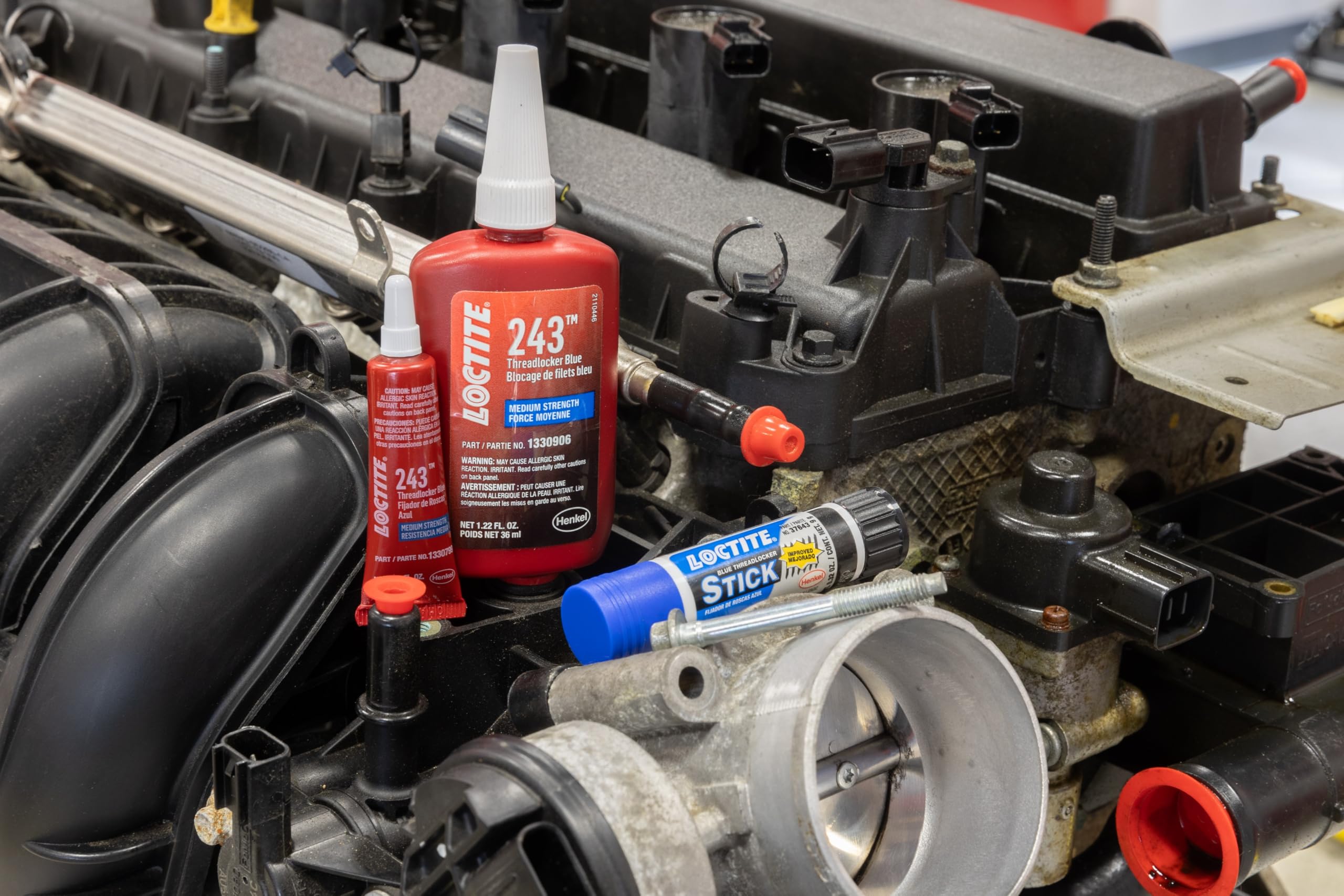 Loctite 248 Automotive Threadlocker Wax Glue Stick Blue - Medium Strength Thread Lock, All Purpose, No Drip, Works On All Metals