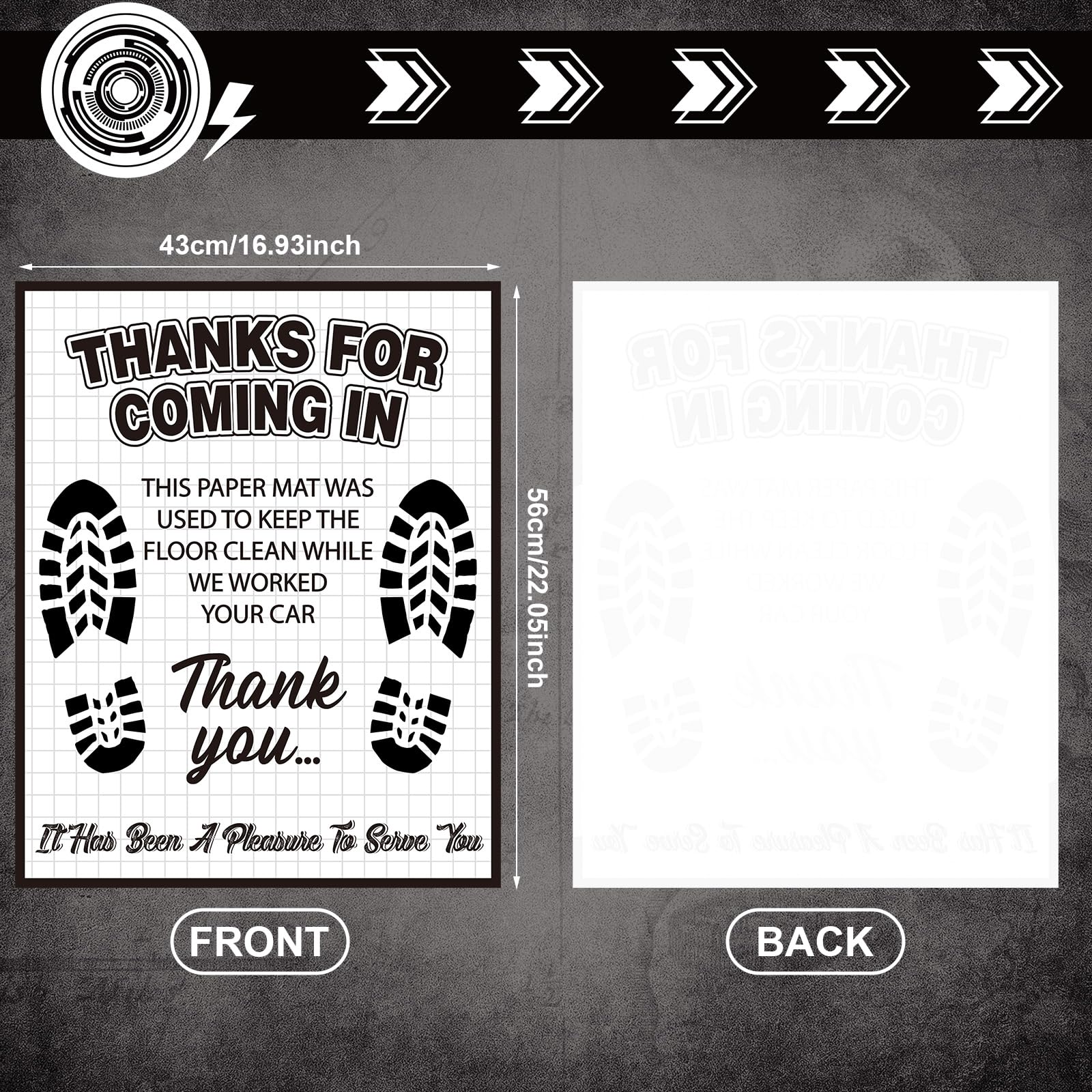 Drydiet 500 Pcs Waterproof Car Floor Mats Covers Protector Automotive Floor Mats Disposable Auto Vehicles PE Plastic Car Vehicle