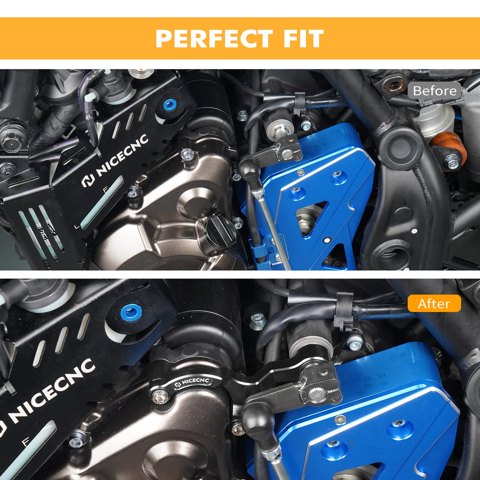 Nicecnc Black Shift Stabilizer Gear Shift Support Compatible With Yamaha Tenere 700/Xtz700 2019-2024,Tenere 700 Rally Edition 2020-2024,Tenere 700 World Raid 2022,Mt-07 2018-2023