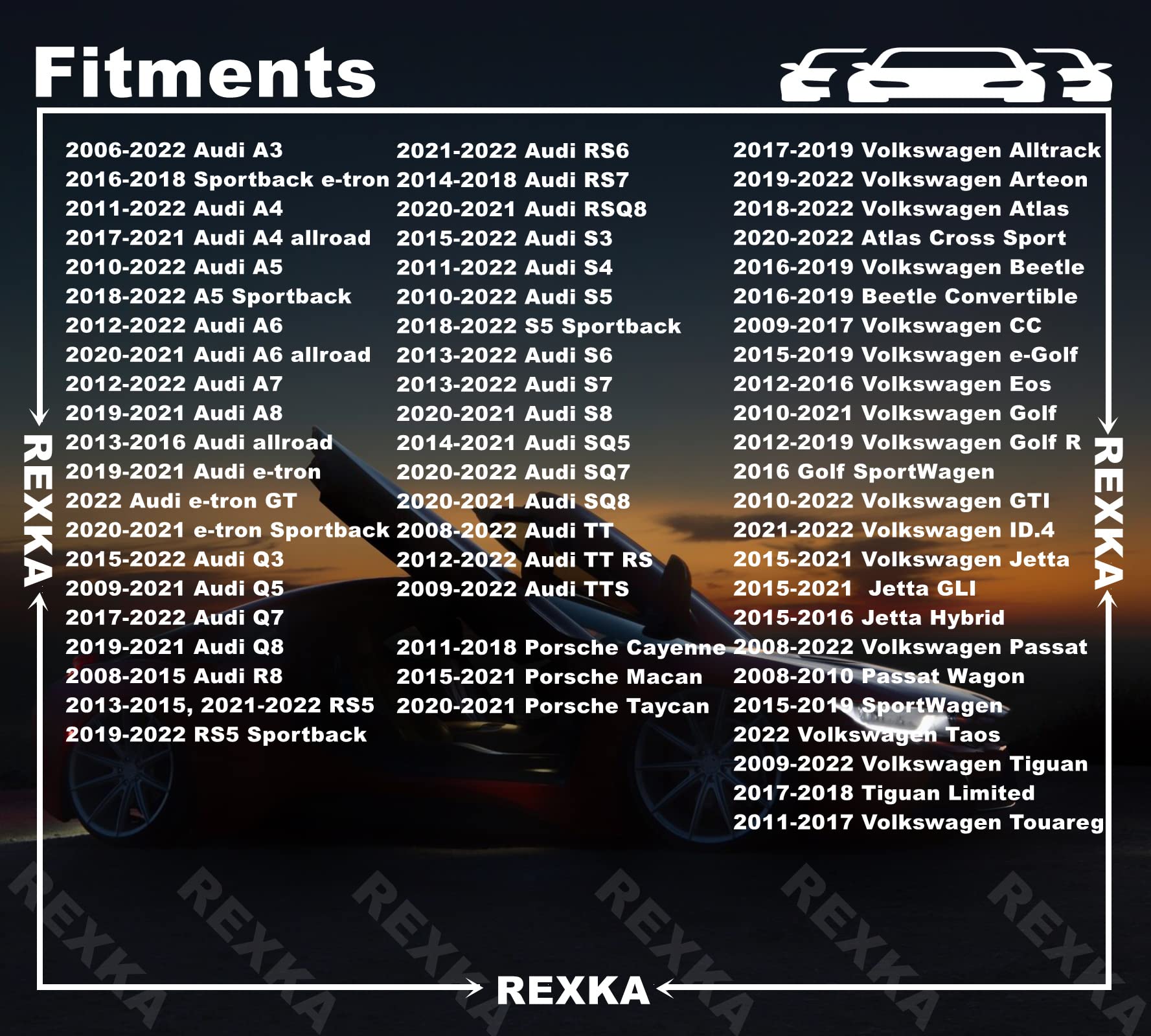 Rexka 50Pcs T25 Fender Liner Splash Shield Bumper Cover Self Tapping Torx Screw Compatible With N90974701 Volkswagon Audi Porsche