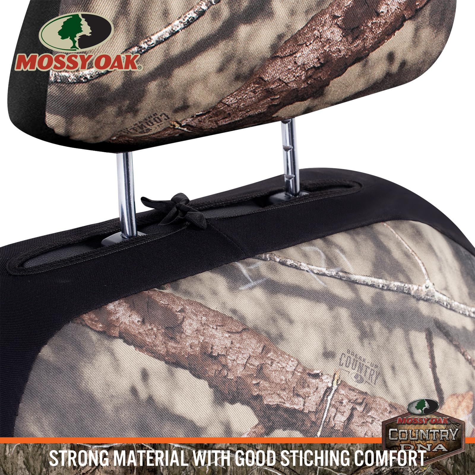 Mossy Oak Front Camo Seat Covers Low Back - Made With Premium Pvc & Canvas Fabric, Airbag Compatible, Universial Fit Most Bucket