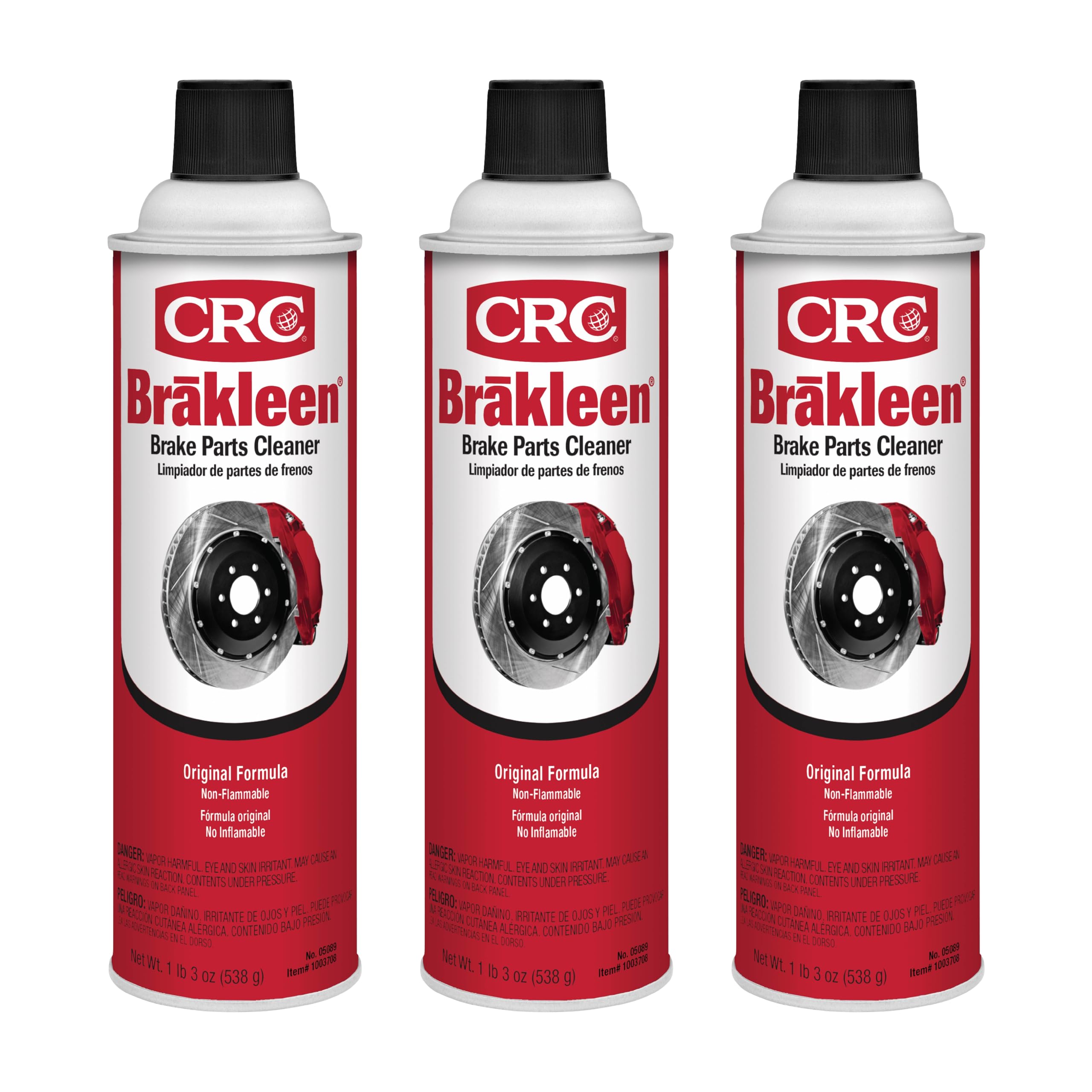 Crc Brakleen 1003706 Brake Cleaner Spray Non-Flammable, 19 Oz, [3 Pack]