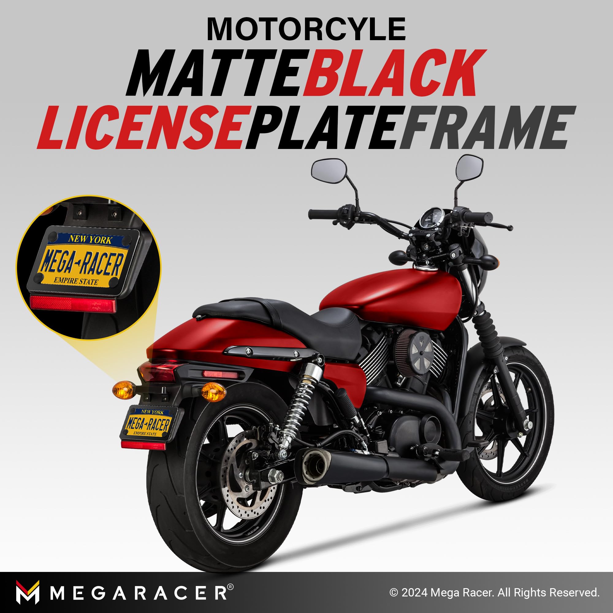 Metal Black Motorcycle License Plate Frame | Motorcycle Plate Frame | Motorcycle License Plate Holder | Motorcycle Tag Frame | P