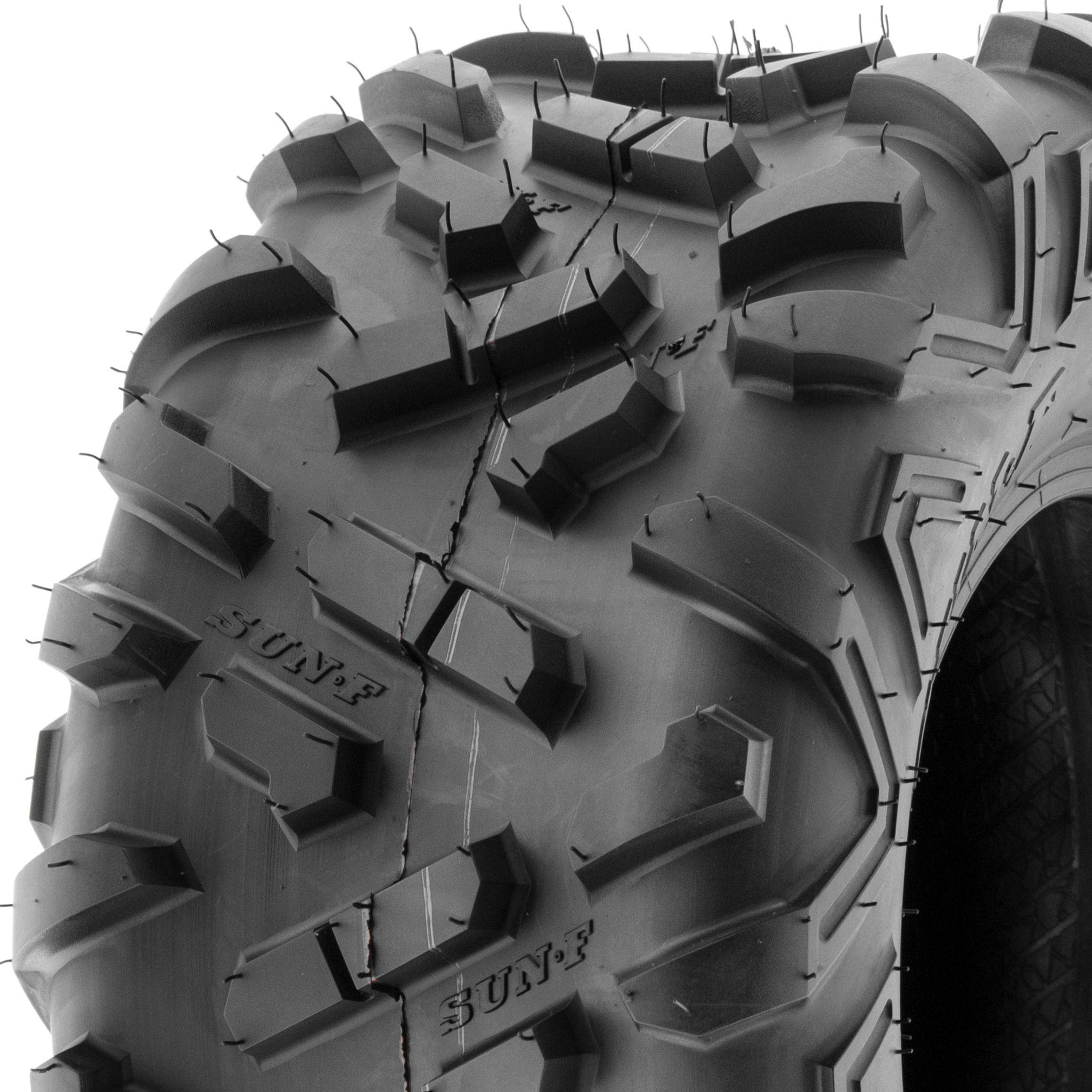 Set Of 4 Sunf Power.Ii Atv Go-Kart Tires 16X8-7 Front & 16X8-7 Rear, All-Terrain Off Road, 6 Pr, A051