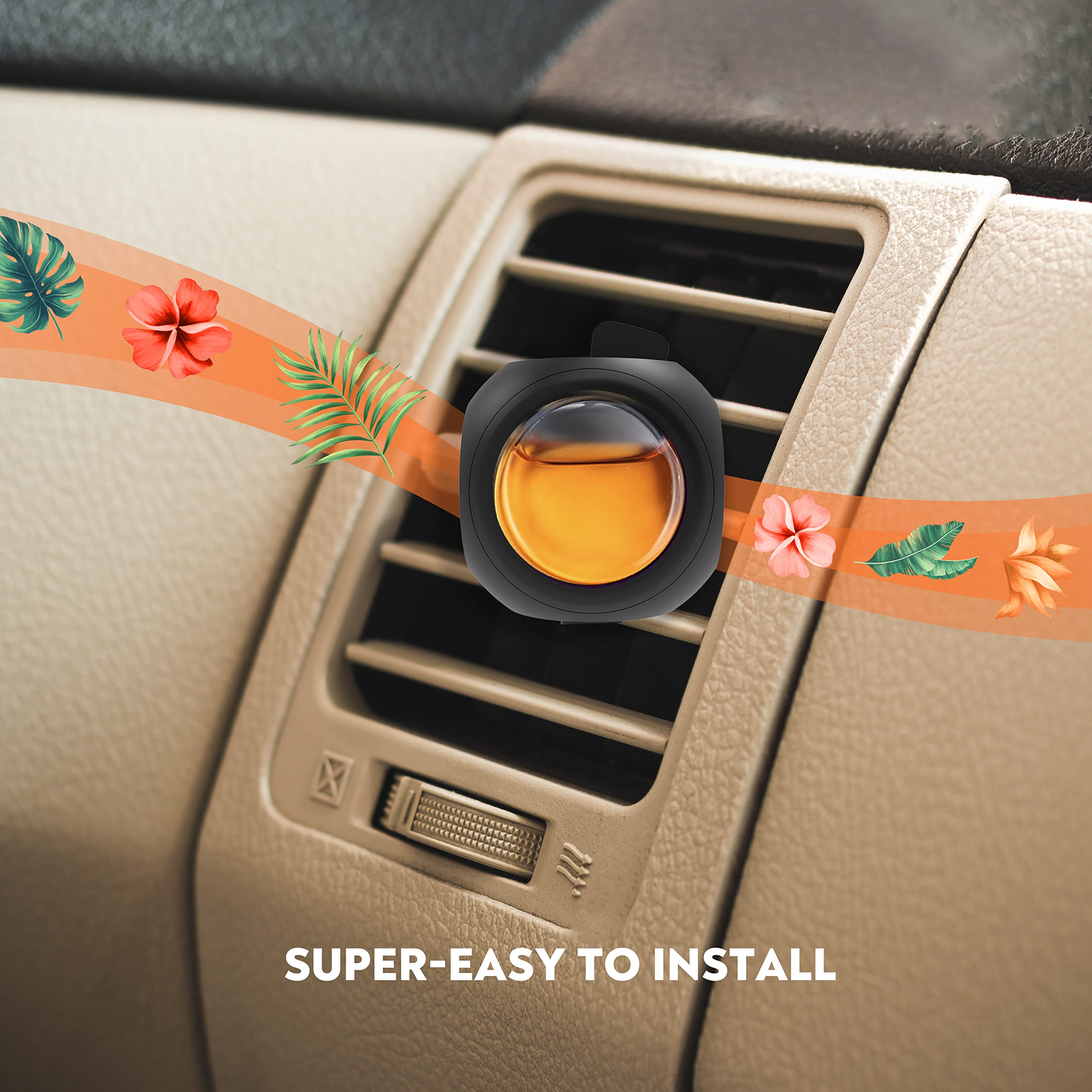 Drivejoy Car Air Freshener Vent Clips, 8 Pk, 6 Hawaiian, 2 New Car, Car Fresheners For Men Women, Up To 240 Days, Natural Odor E