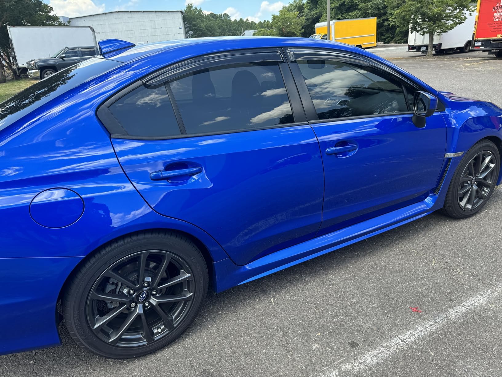 2015-2021 Tape-On Side Window Visor Deflectors For Subaru Wrx Rain Guards Premium Limited Sti Tinted Protectors 2016 2017 2018 2