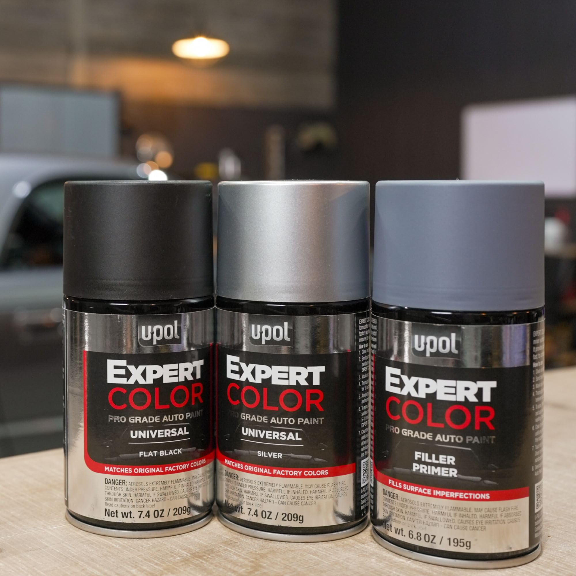 U-POL Expert Color Universal, Automotive Spray Paint, Professional Grade, Long-Lasting, Easy-To-Use, White