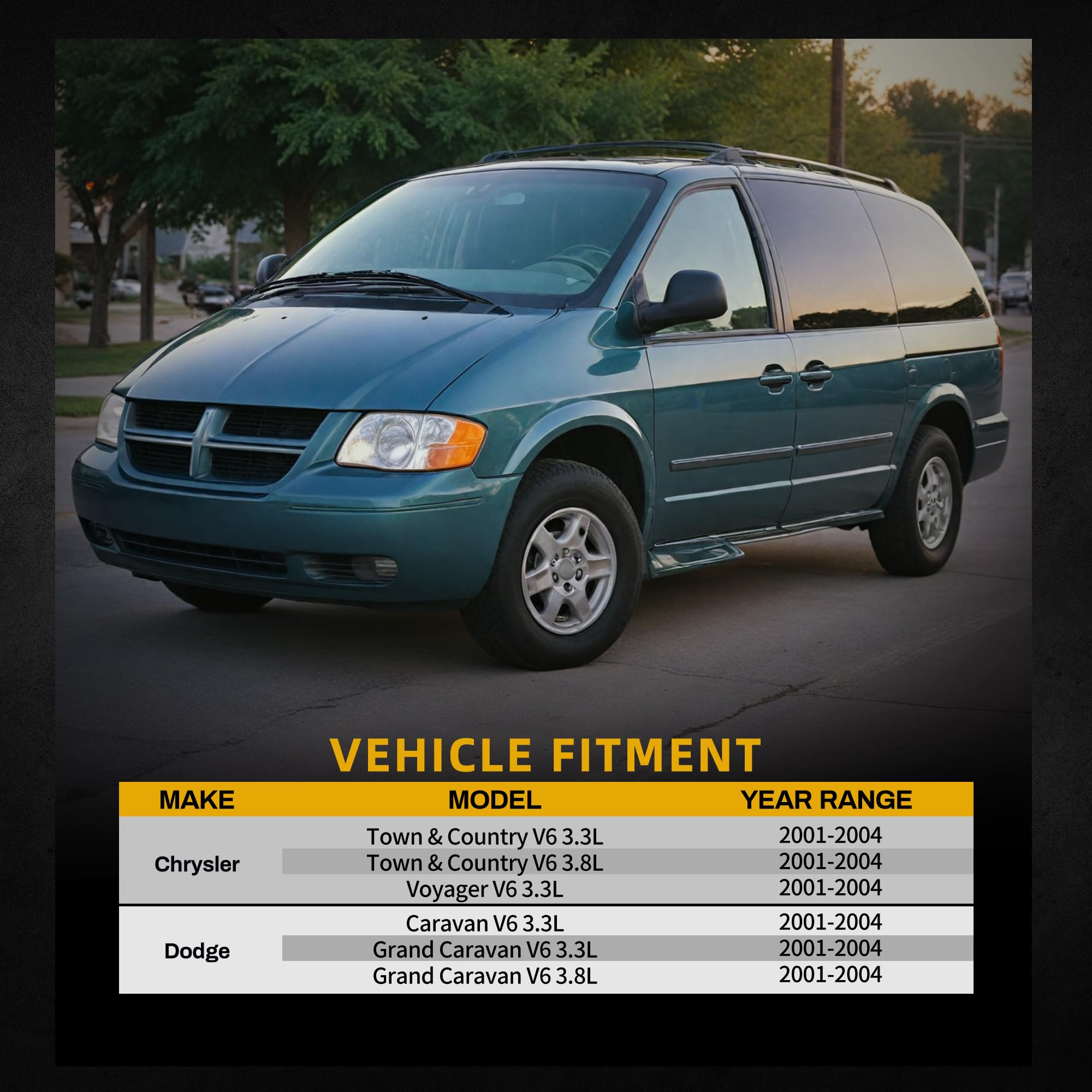 Dwvo Radiator Complete Radiator Compatible With 2001-2004 Chrysler Town Country Plymouth Voyager, Compatible With 2001-2004 Dodg