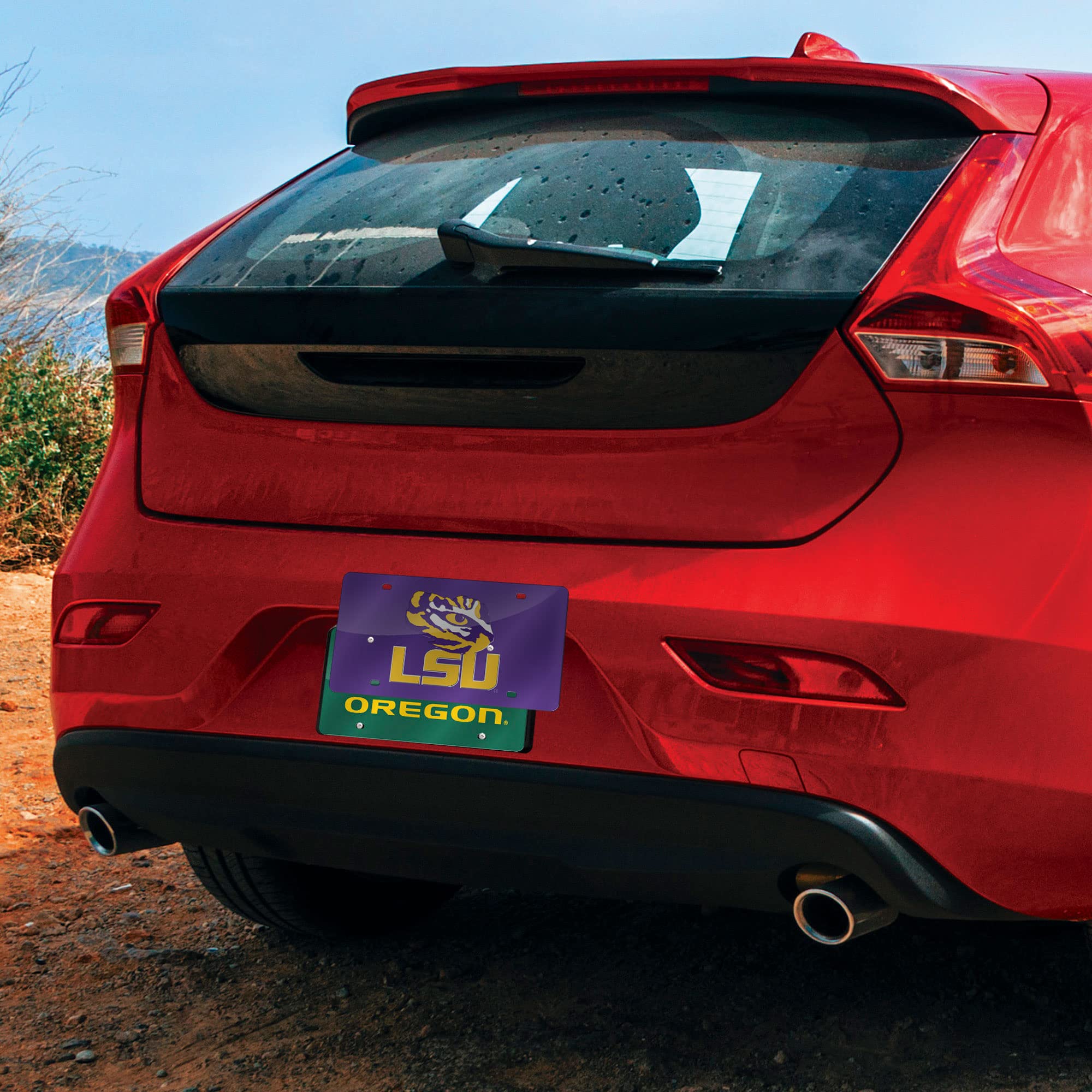 Ncaa Rico Industries Laser Inlaid Metal License Plate Tag, Lsu Tigers , 6 X 12-Inches