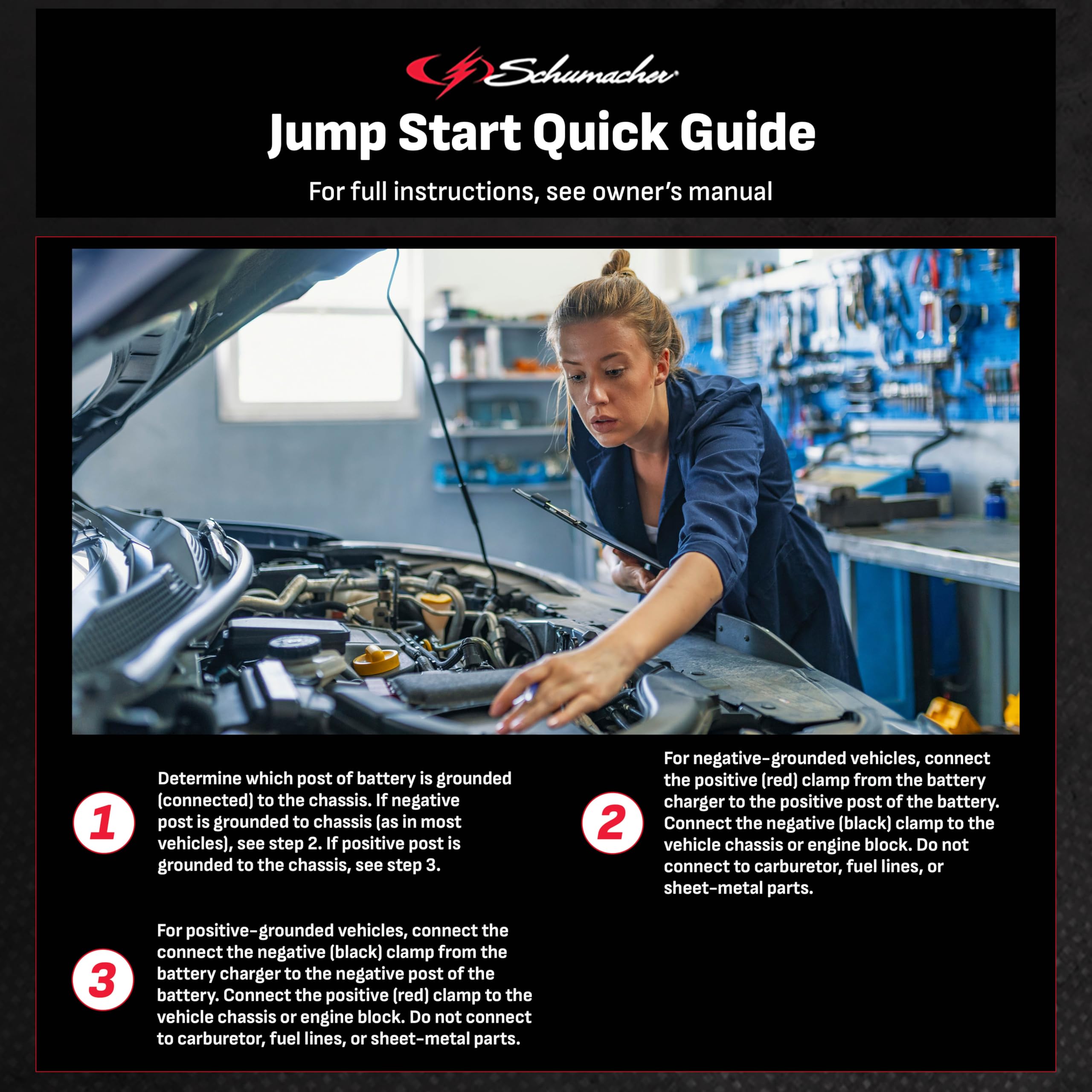 Schumacher Electric 3-in-1 Battery Charger, Maintainer, and Auto Desulfator, SP1297 Fully Automatic - 3 Amp, 12 Volt - For Cars,