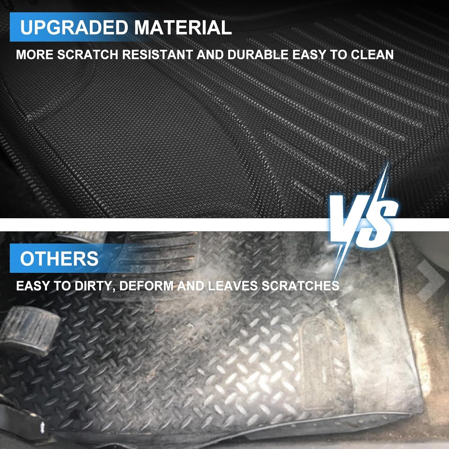 Rav4 Floor Mats Aomsazto Floor Liners Fit For Toyota Rav4 2019-2025 (Not Fit Hybrid): All Weather Automotive Floor Mats - 1St &