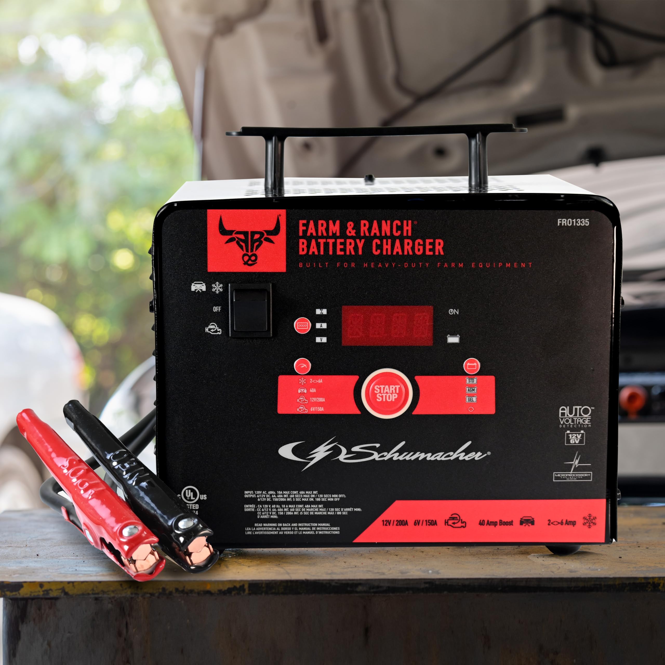 Schumacher Battery Charger, Engine Starter, Boost Maintainer, And Auto Desulfator - 150/200 Amp, 40 Amp Boost, 6V/12V - For Cars, Trucks, Suvs, Rvs, And Farm Equipment