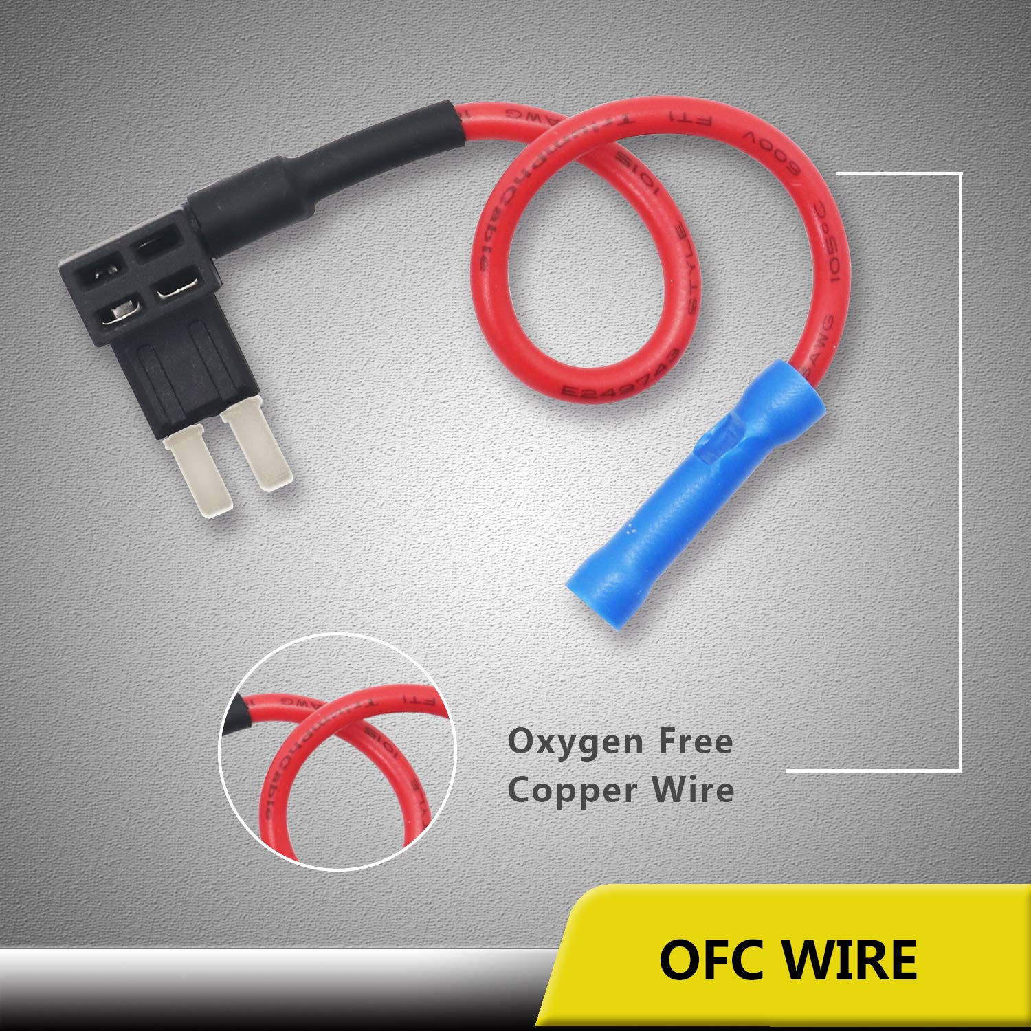 Recoil Ft4-10 10 Pack 12V Car Add-A-Circuit Fuse Tap Adapter Acz Blade Fuse/Micro 2 Fuse With 10Pcs 10A And 20A Fuses