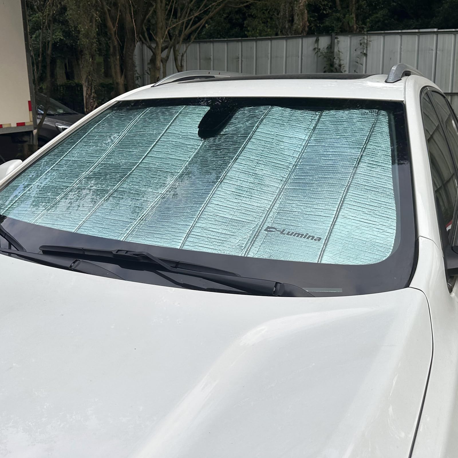 D-Lumina Rav-4 Front Windshield Sun Shade - Compatible With Toyota Rav4 2019 2020 2021 2022 2023 2024 2025 - Foldable/Roll Up Ca