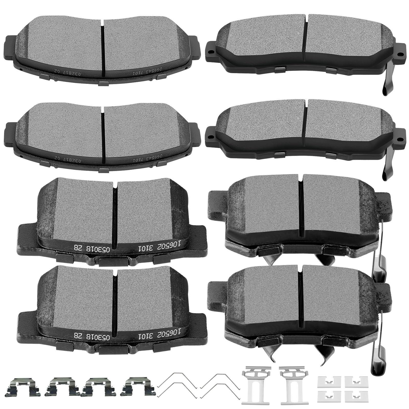Scitoo D1521 D1086 Front Ceramic Rear Semi-Metal Brake Pads Sets Fit For Honda Accord Crosstour 2011,For Honda Crosstour 2012-20