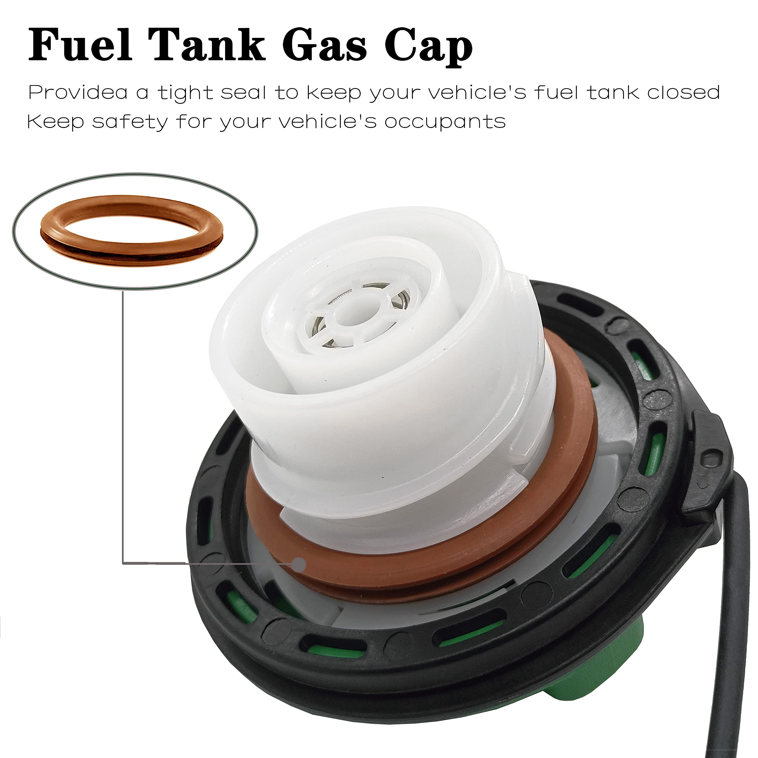 Rldym Fc1068 8C3Z-9030-C Gas Cap Fuel Cap For 2008-2019 Ford F250 F350 F450 F550 Super Duty 6.4L 6.7L Diesel Fuel Cap