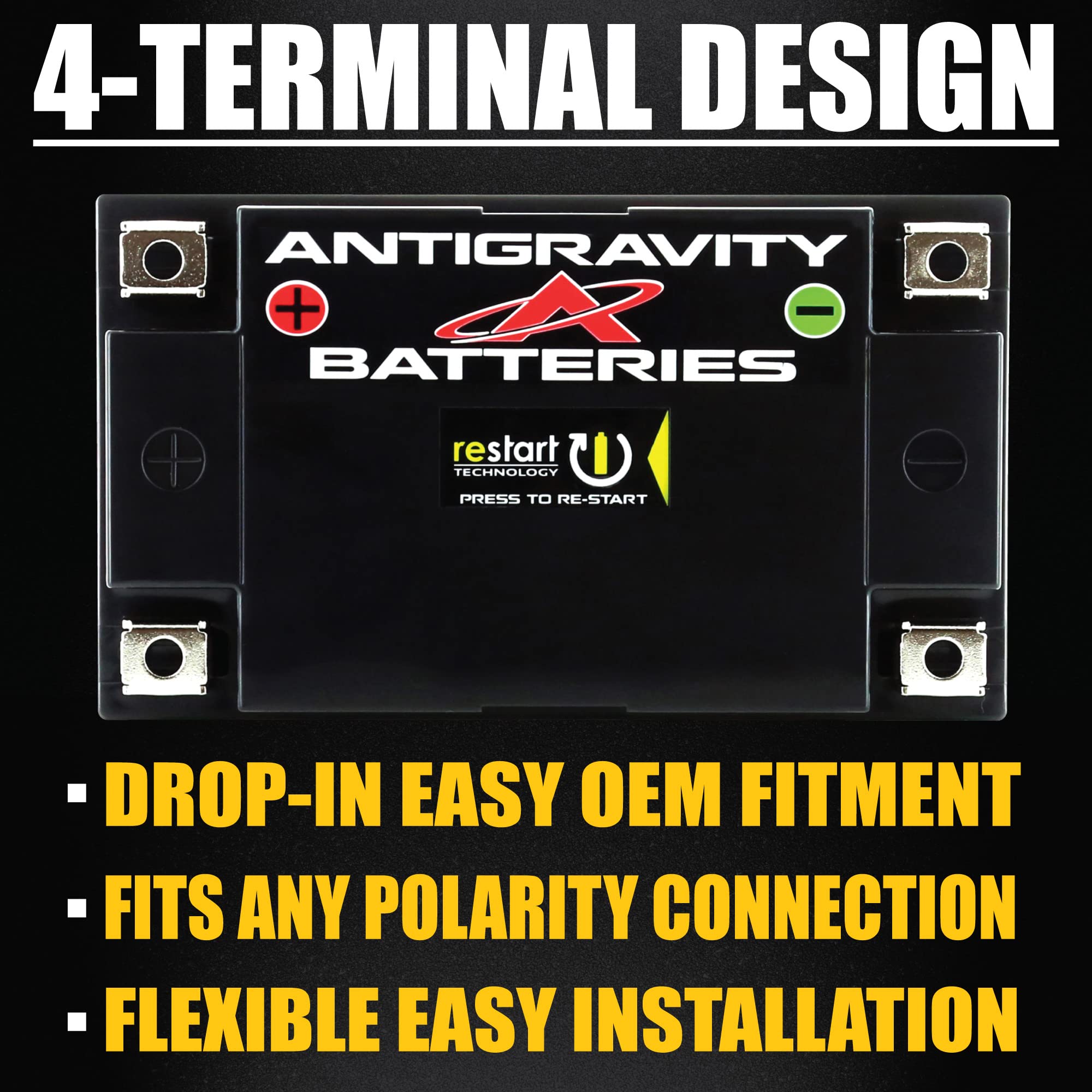Antigravity Batteries ATX-12-AH Performance Lithium Battery 12V with Built-In Jump Starter - High-Performance Lithium Powersport