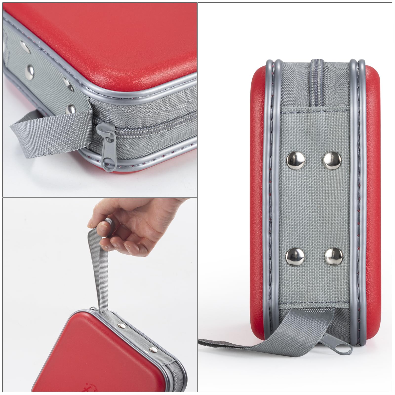 Uentip Cd Case For Car,48 Capacity Dvd Case Portable Zipper Cd Case Holder Large Storage Cd Wallet Cd Organizer Home Travel (Red