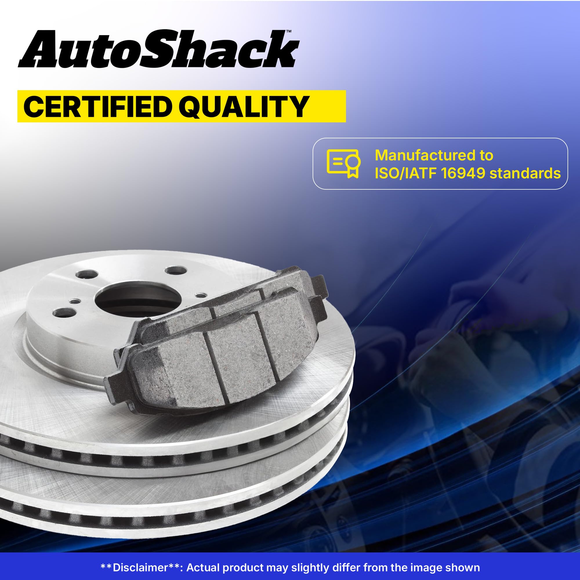 Autoshack Front Brake Kit Rotors And Ceramic Pads Pair Of 2 Driver And Passenger Side Replacement For Chevrolet Silverado 1500 Tahoe Suburban 1500 Gmc Sierra 1500 Yukon V8 4Wd Rscd65099-65099-1092-2-4