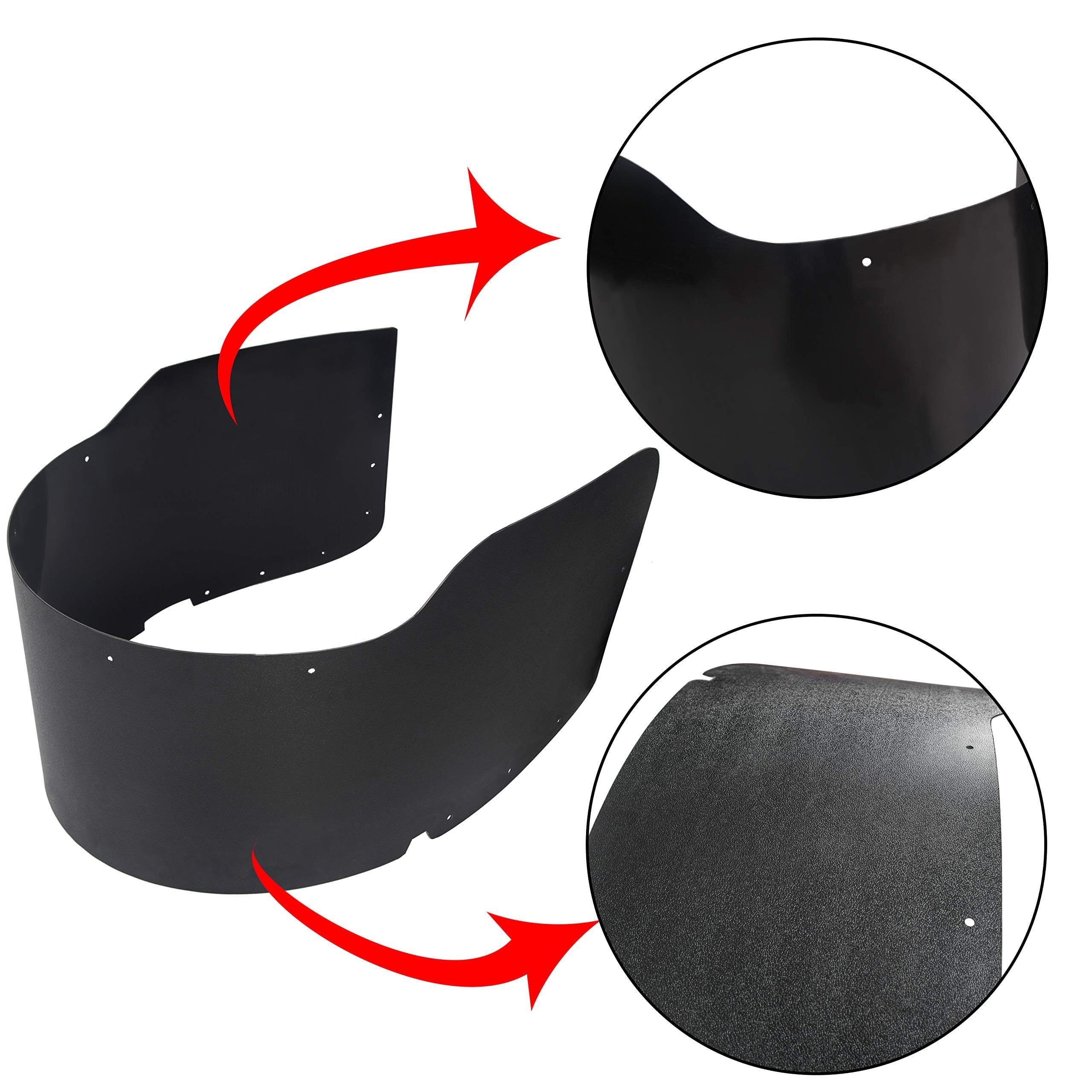 ECOTRIC Bed Inner Fender Liner Set Compatible with 1999-2010 Ford F350 F450 Dually Pickup Truck Rear Left & Right/Driver & Passe