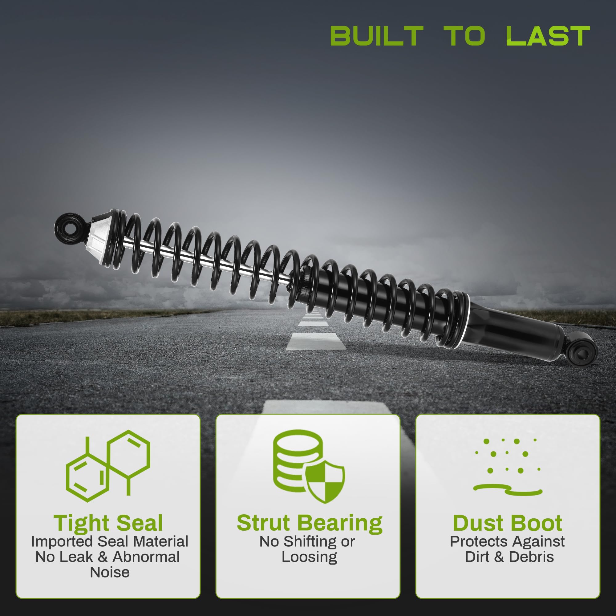 Autosaver88 Rear Load Shocks And Strut Compatible With 2004-2008 Ford F-150 F150