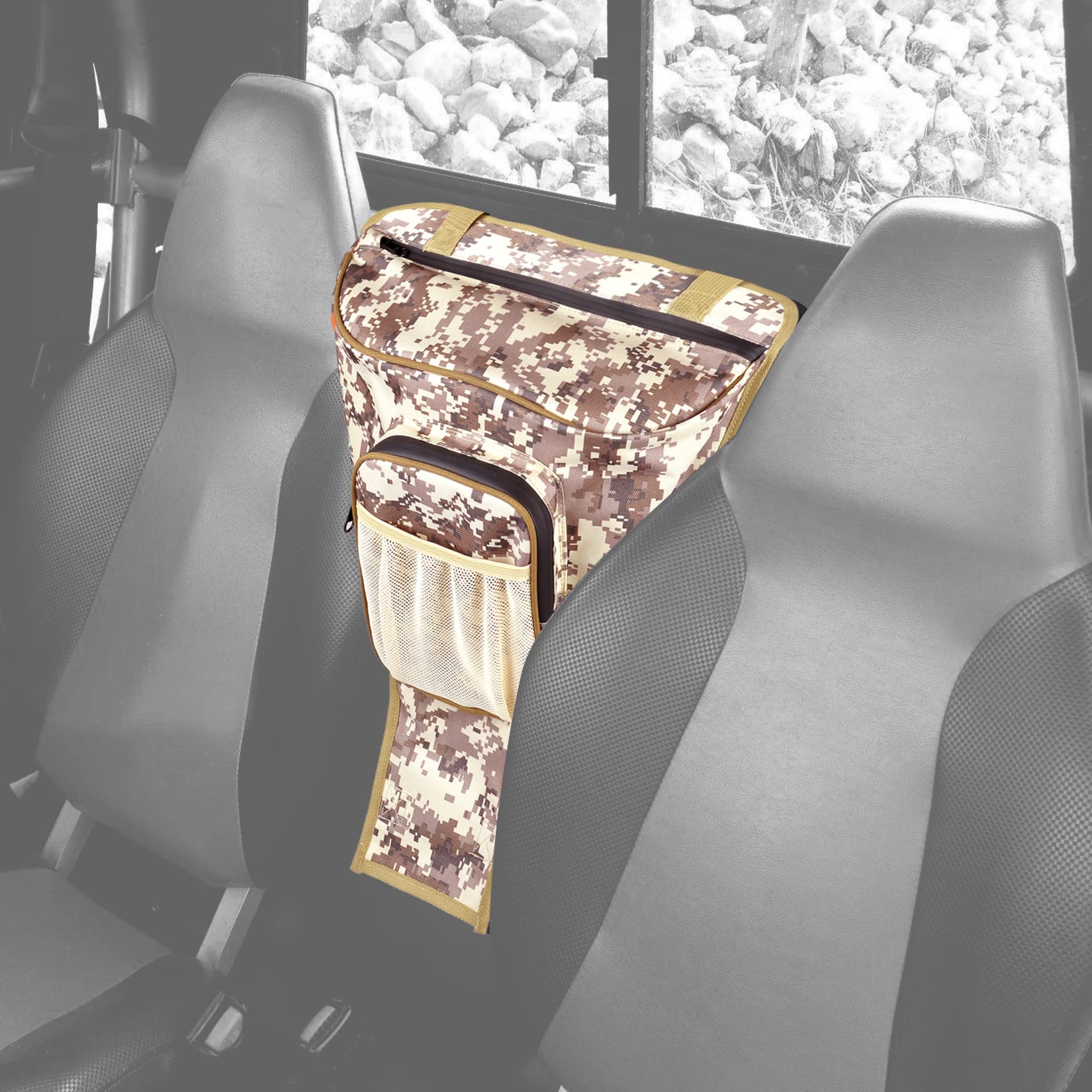 Sresk Rzr Storage Bag,Center Seat Storage Bag,Universal Rzr Accessories Fits For Polaris Razor 570 800 S 900 1000 Xp (Camo)