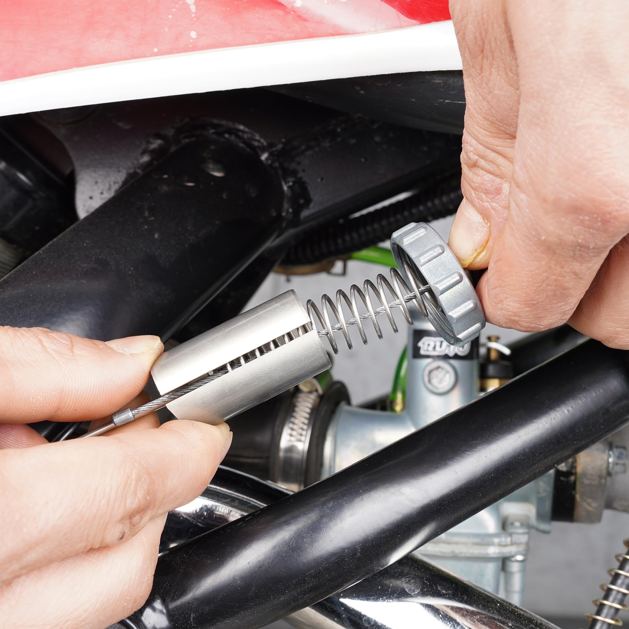 7/8''/22mm Handlebar, Hand Grips with 34.3 Throttle Cable Housing Set for CRF50 CRF70 CRF80 CRF100 CRF150F Dirt Bike