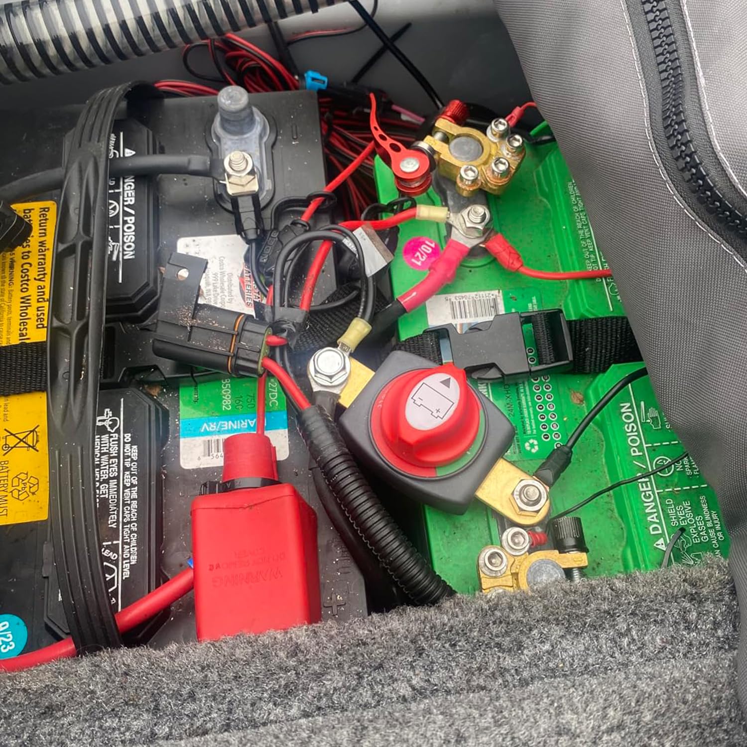 Ampper Side Post Battery Disconnect Switch, 12-48 V Battery Power Cut Master Switch Disconnect Isolator With Adapter For Car, Ve