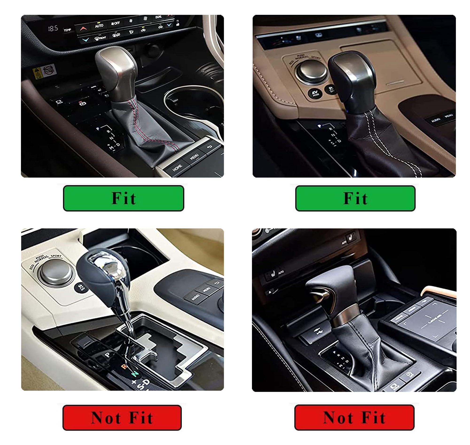 CONGCONG for Lexus Bling Crystal Shifter Gear Lever Accessories Compatible with Lexus 2016-2018 ES 2015-2022 NX 2016-2022 RX 201