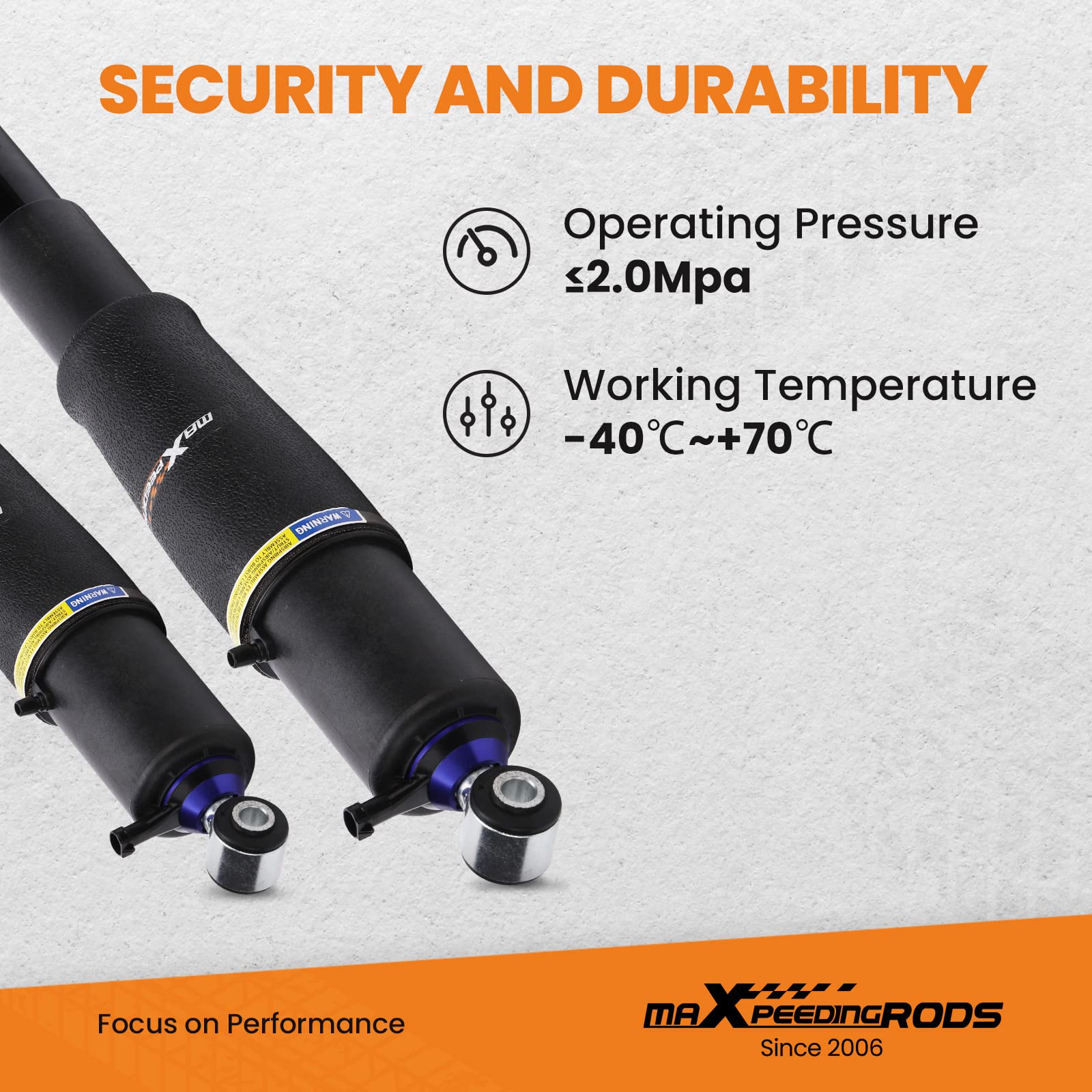 Maxpeedingrods 2Pcs Rear Air Shocks Suspension Struts For Cadillac Escalade For Chevy Tahoe Suburban 1500 For Gmc Yukon 2000-2014 25979391 25979393 25979394