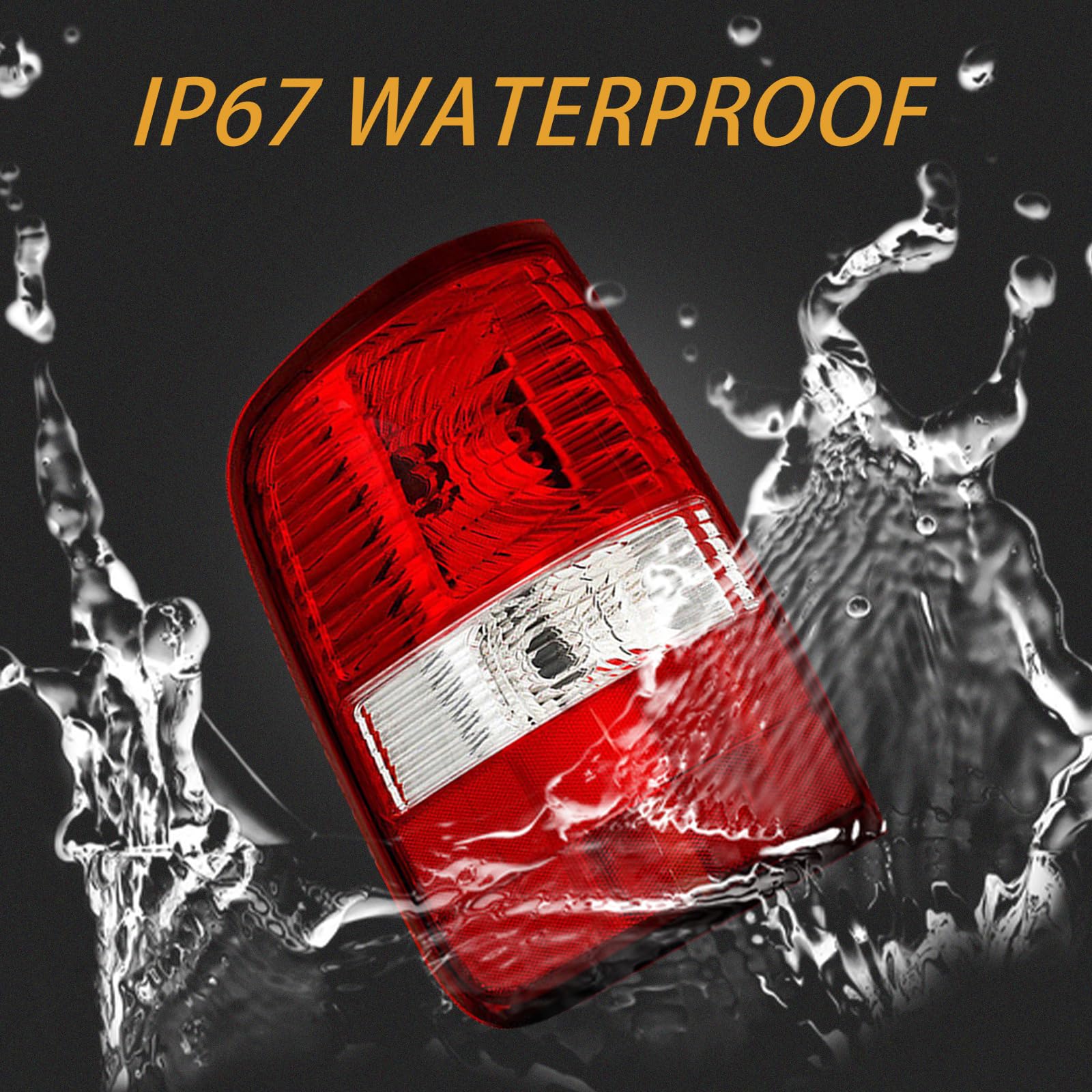 Tail Light Housing Compatible With 2004-2008 Ford F150 F-150 Driver And Passenger Side Rear Brake Lamps