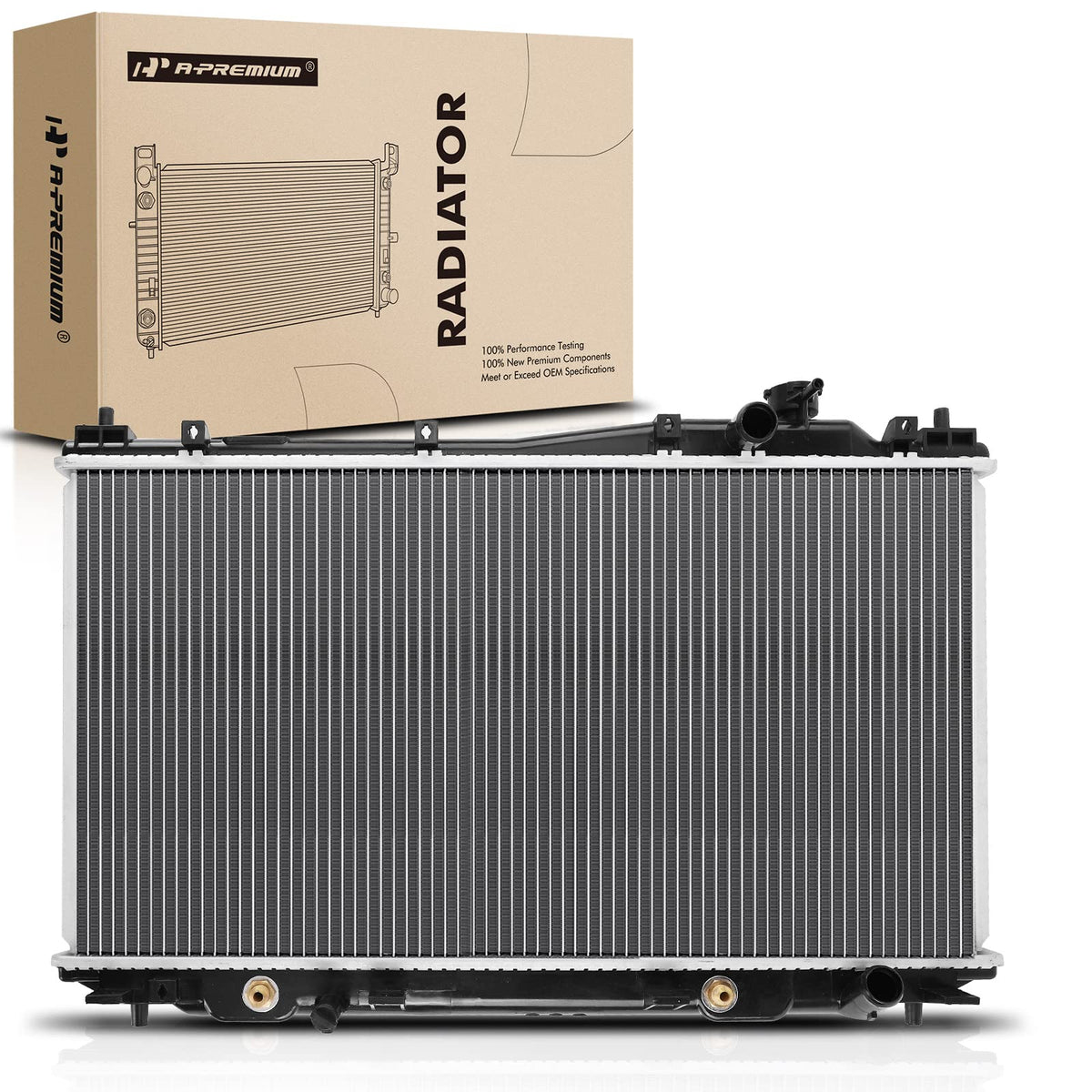 A-Premium Engine Coolant Radiator Assembly with Transmission Oil Cooler - Compatible with Honda & Acura Models - Civic 2001 2002