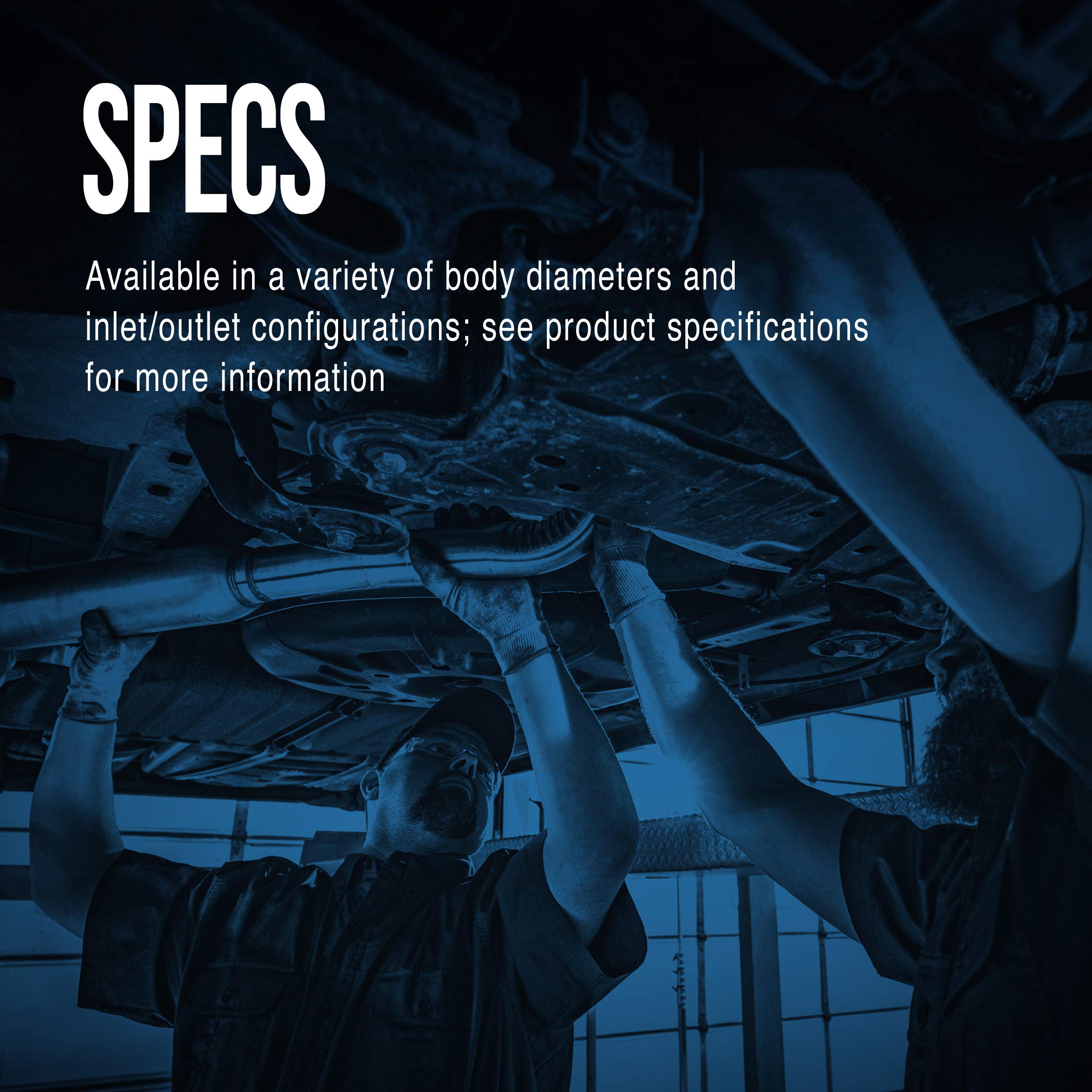 Walker Exhaust Pro-Fit 17886 Universal Exhaust Muffler 2 Inlet (Inside) 2 Outlet (Inside)