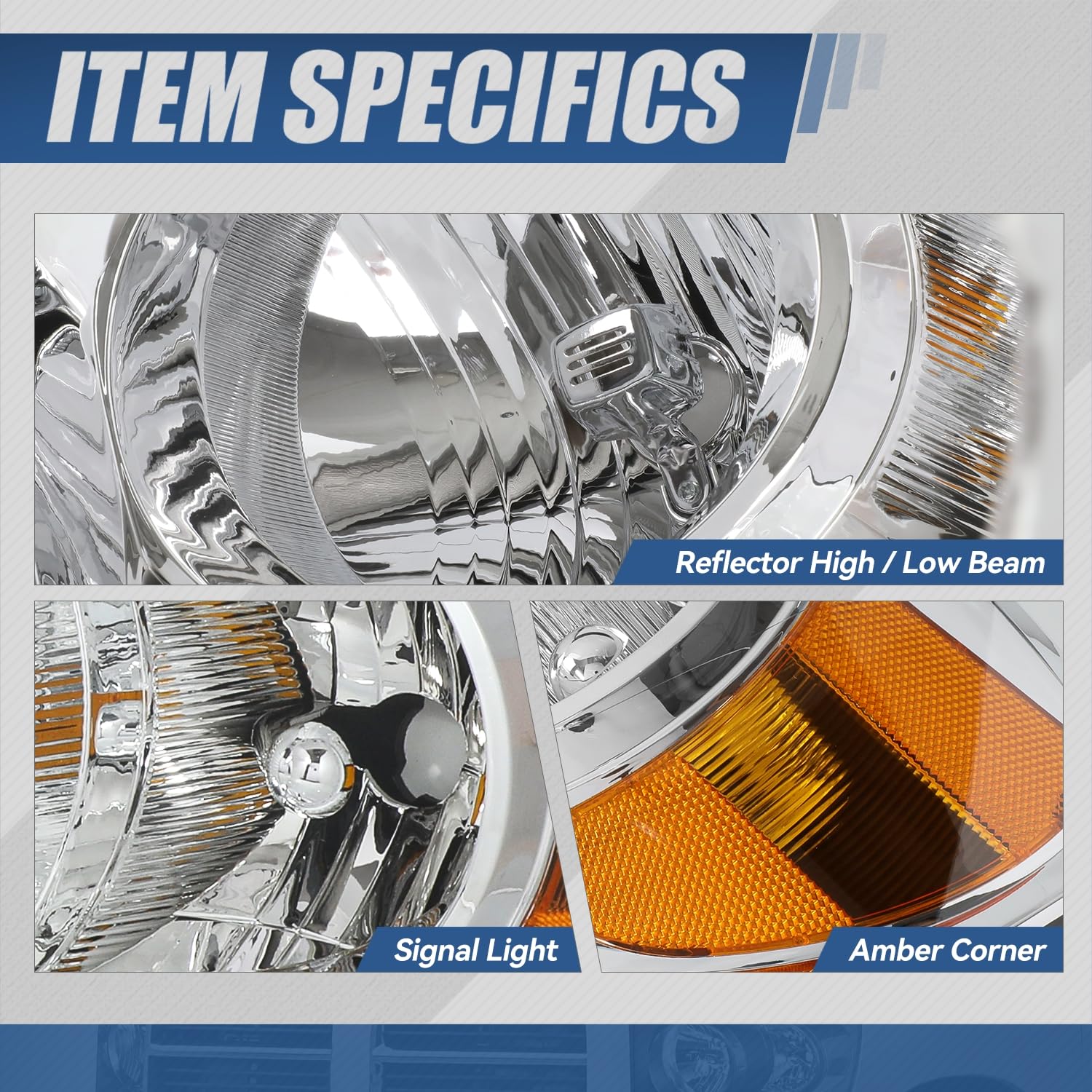 Auto Dynasty Headlights Assembly Compatible With 2006 2007 2008 2009 Dodge Ram 1500 2500 3500, Driver And Passenger Side Halogen