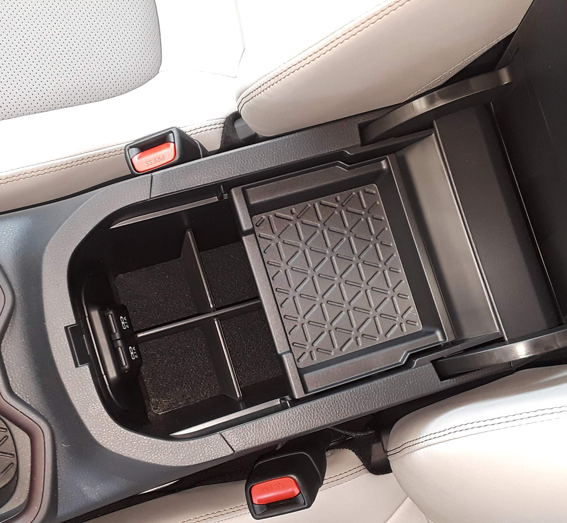 Vehicle OCD Center Console Organizer for Toyota RAV4 (2019-2025) - Black, Made in USA, Model SLX158, Durable Plastic