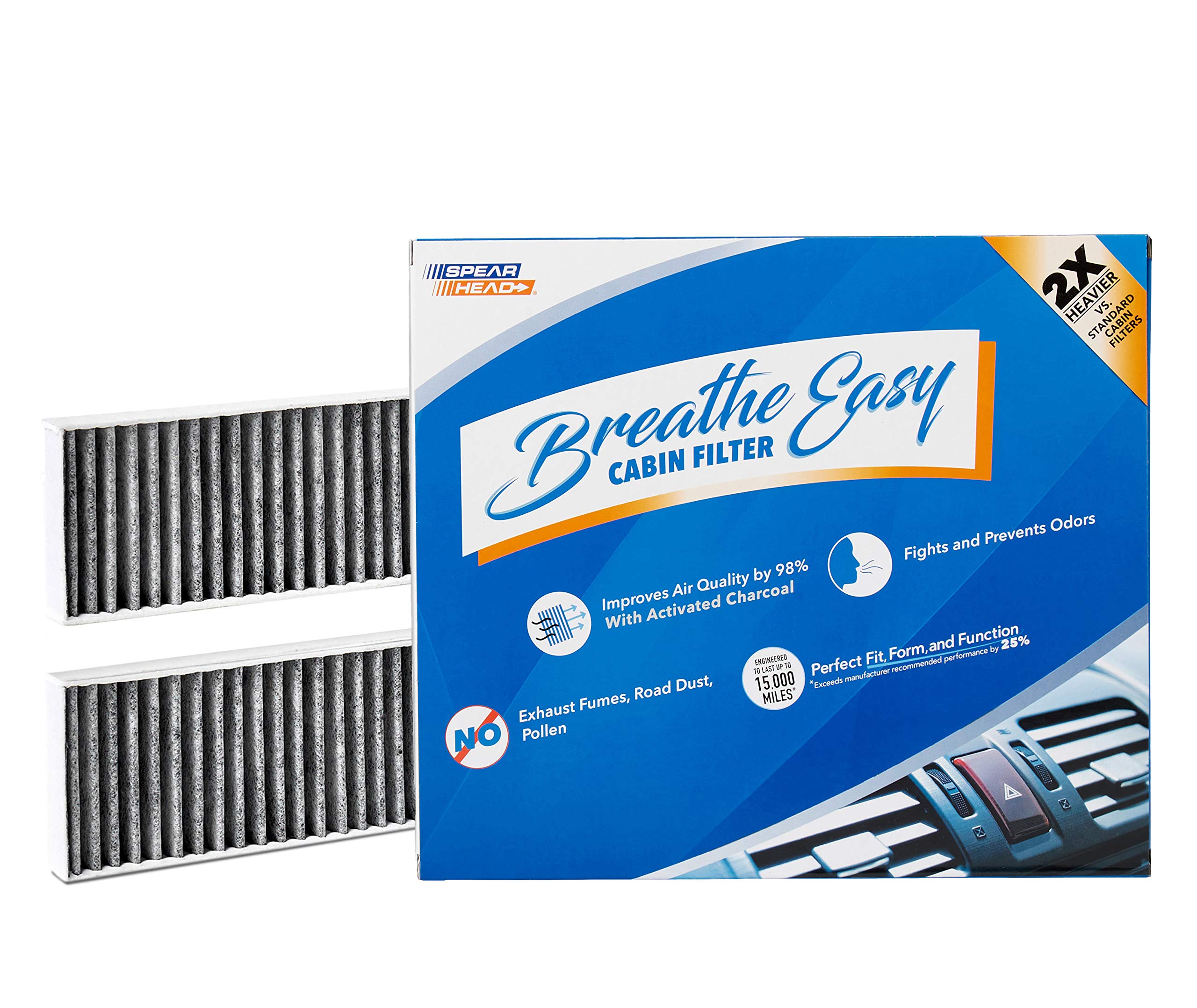 Spearhead Odor Defense Breathe Easy Ac & Heater Cabin Filter | Fits Frontier, Nv1500/2500/3500, Pathfinder, Xterra, Equator Like
