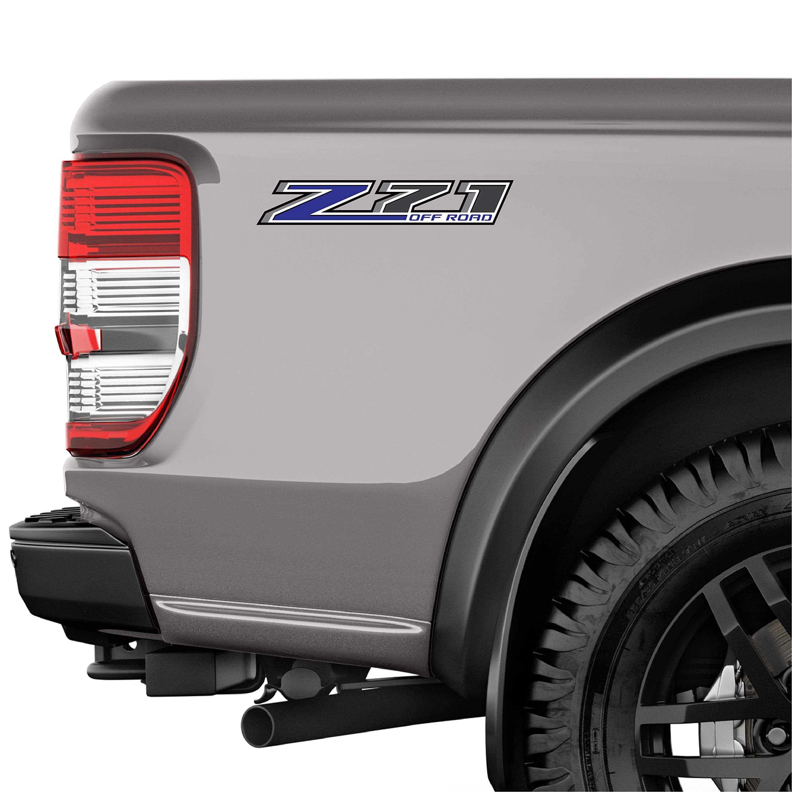 Z71 Offroad Truck Decals - 2014-2018 Bedside Stickers (Z71 Offroad Blue)