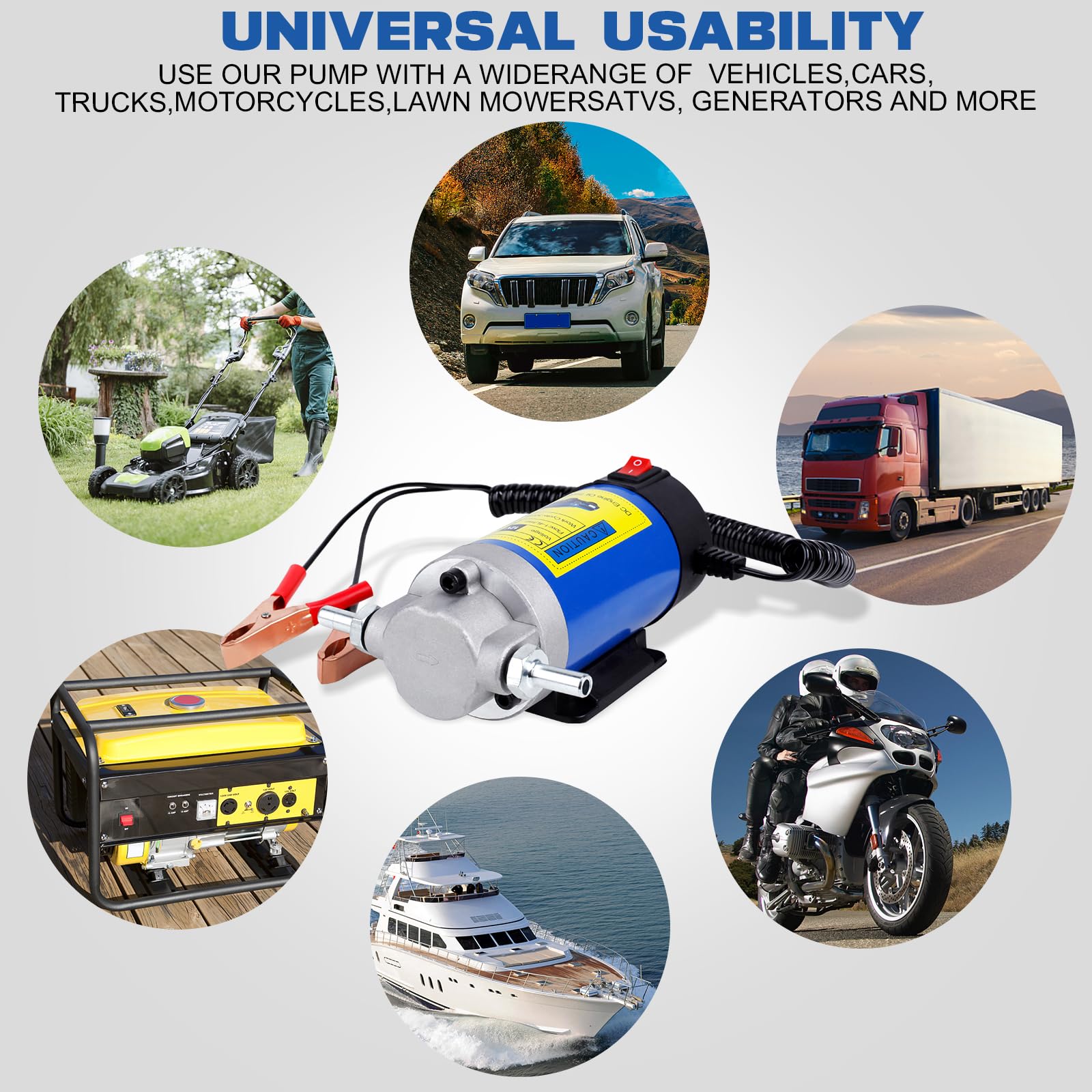 Oil Pump, 12V 100W Oil Extractor, Transfer Pump For Oil Change, Electric Transfer Oil Pump From Cars, Motorcycles, Rvs, Boats