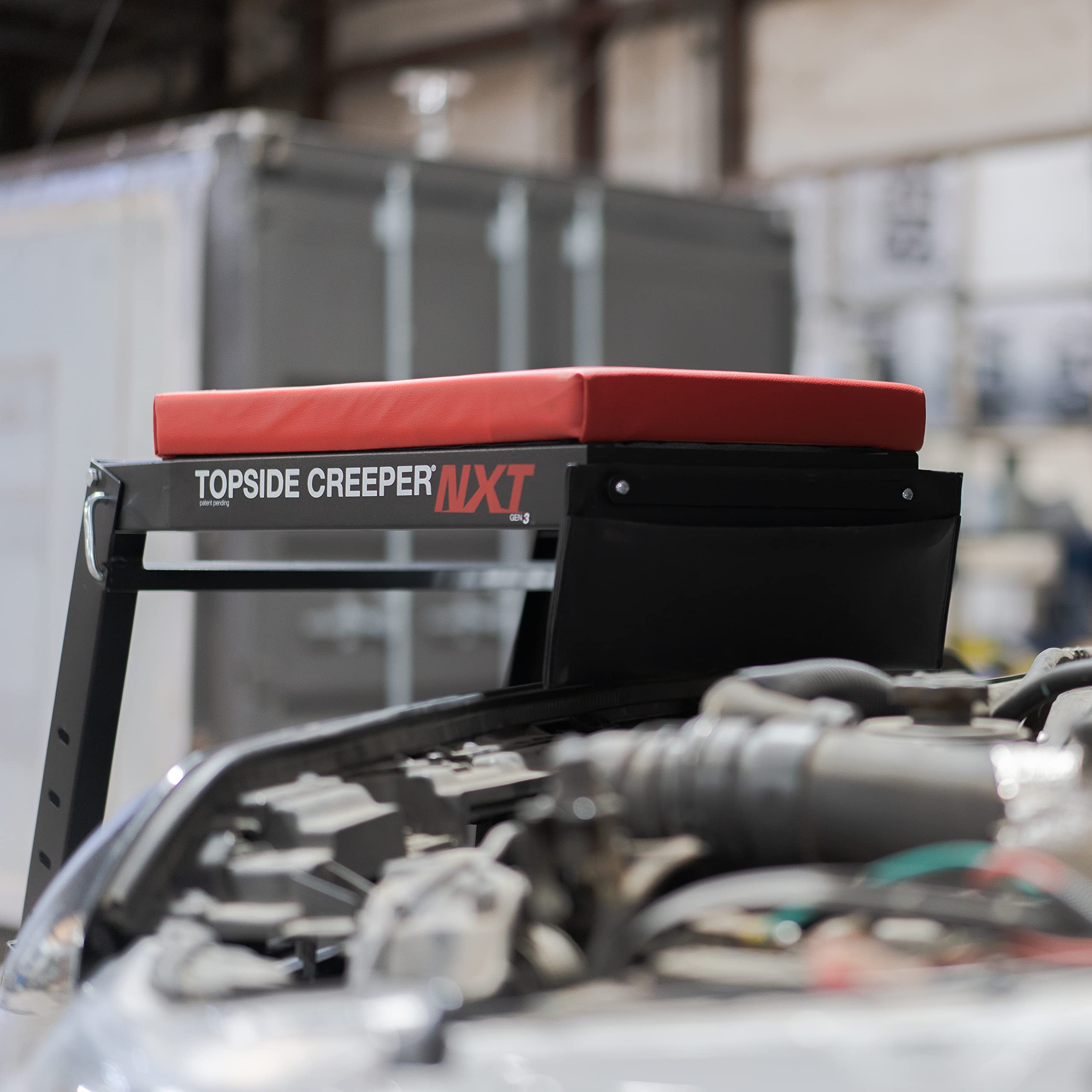 Traxion 3-200 Nxt Foldable Topside Automotive Engine Creeper, Black