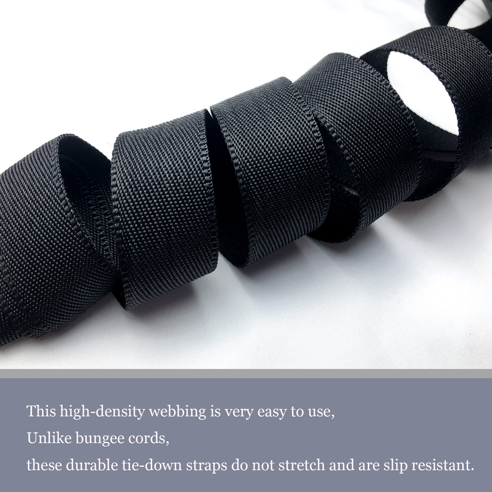 Collyon Upgraded Version 2Pcs Rv Cover Tie Down Straps, 40Ftx1.5Inch Heavy Duty Lashing Straps Adjustable Cam Buckle Tie-Down St