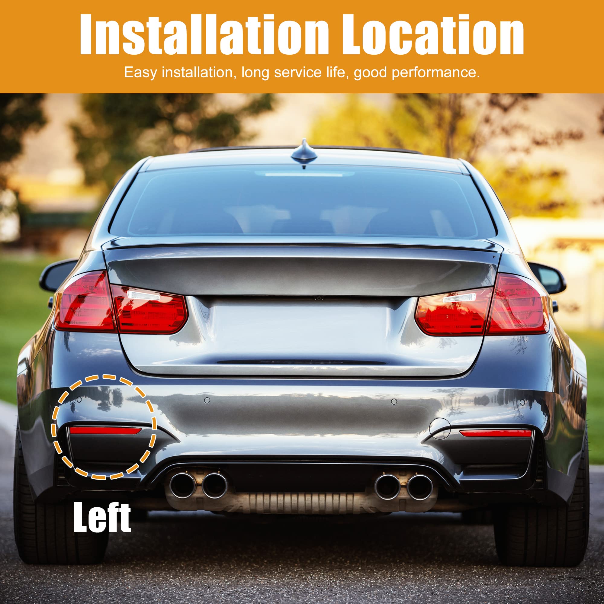 X Autohaux Car Rear Bumper Reflector Strip Cover Left Side 63257352209 For Bmw X3 2015-2016